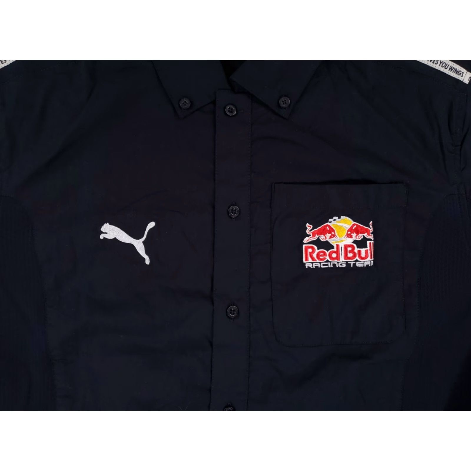 Puma Puma Shirt Black Button Down Short Sleeve Mens XL Red Bull Racing Team Toyota Size US XL / EU 56 / 4 - 2 Thumbnail