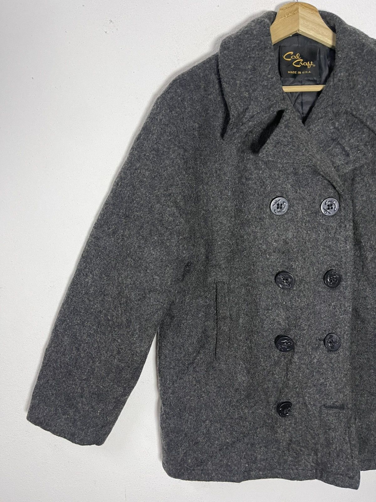 Vintage Vintage CAL CRAFT Double Breast Wool Coat Jacket Size US M / EU 48-50 / 2 - 3 Thumbnail