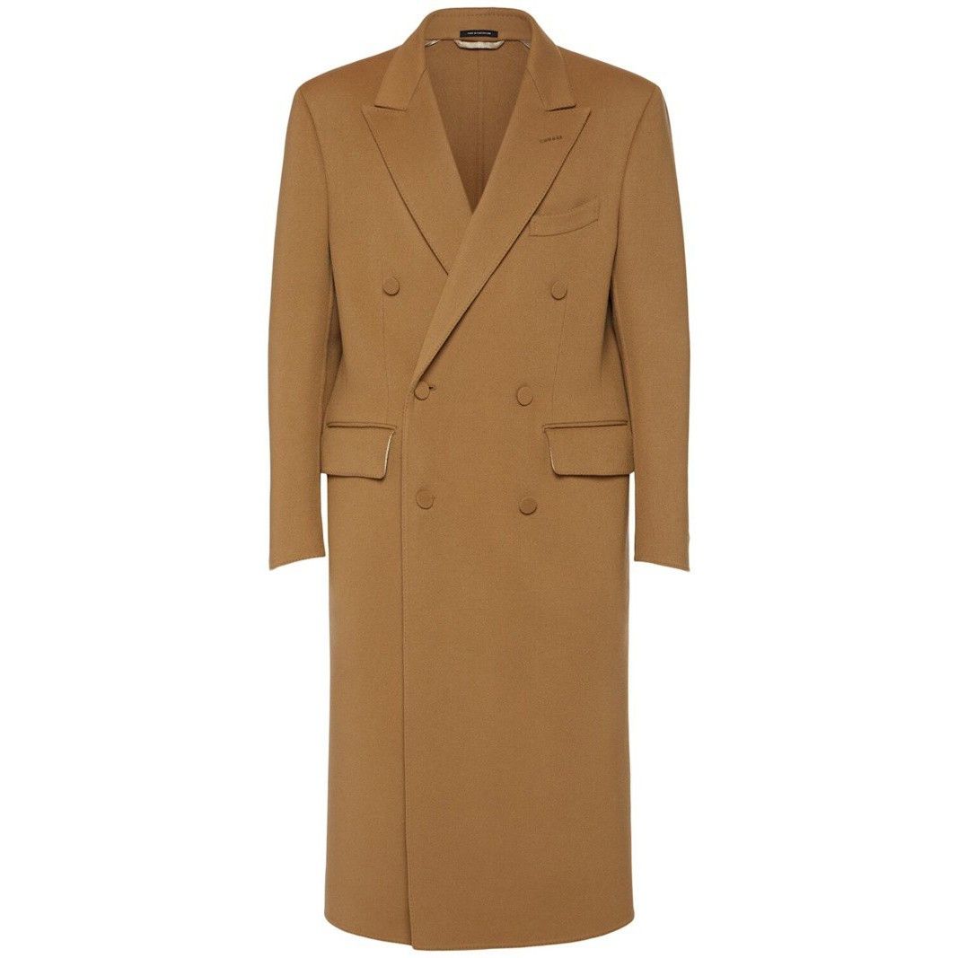 TOM FORD Double Splitable Brown Wool Cashmere Long Coat New