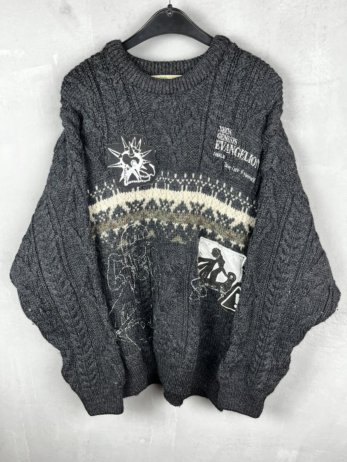 Distressed Knit ART sweater vintage