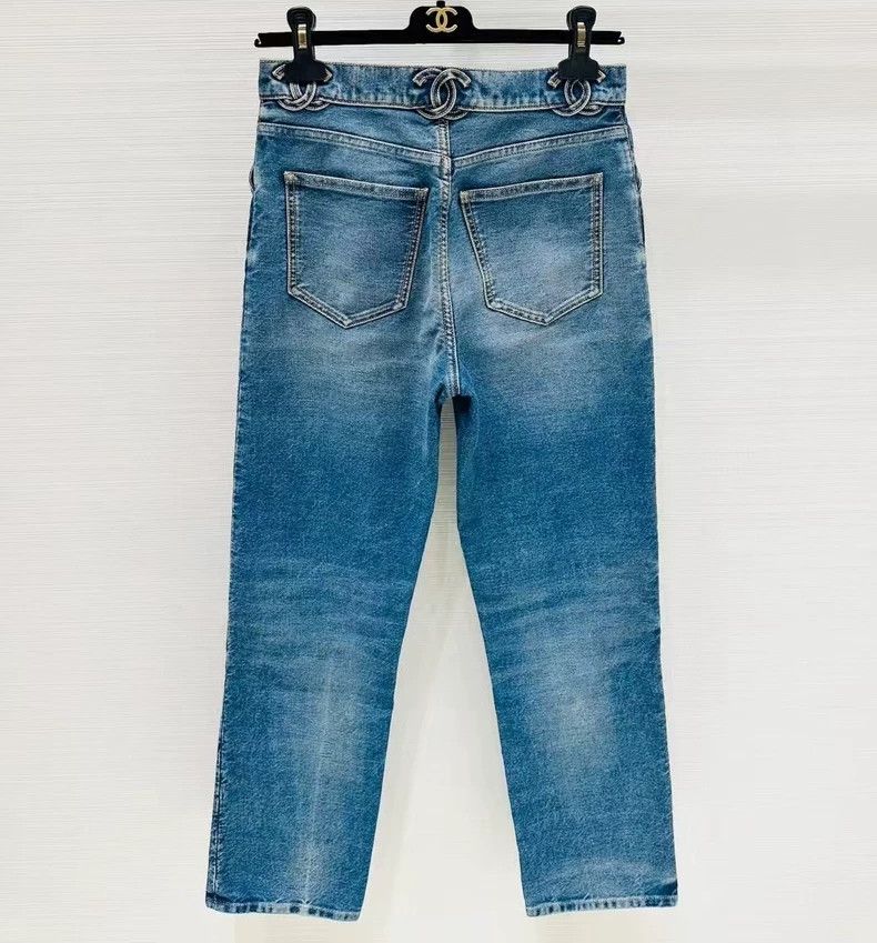 Chanel Chanel 24s waist double c straight jeans Size 24" / US 00 / IT 34 - 4 Thumbnail