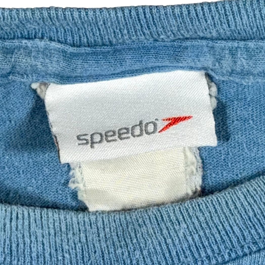 Speedo VINTAGE Speedo Shirt Adult LARGE Blue Beach Hammock Tropical Palm Flower Y2K Size US L / EU 52-54 / 3 - 6 Thumbnail