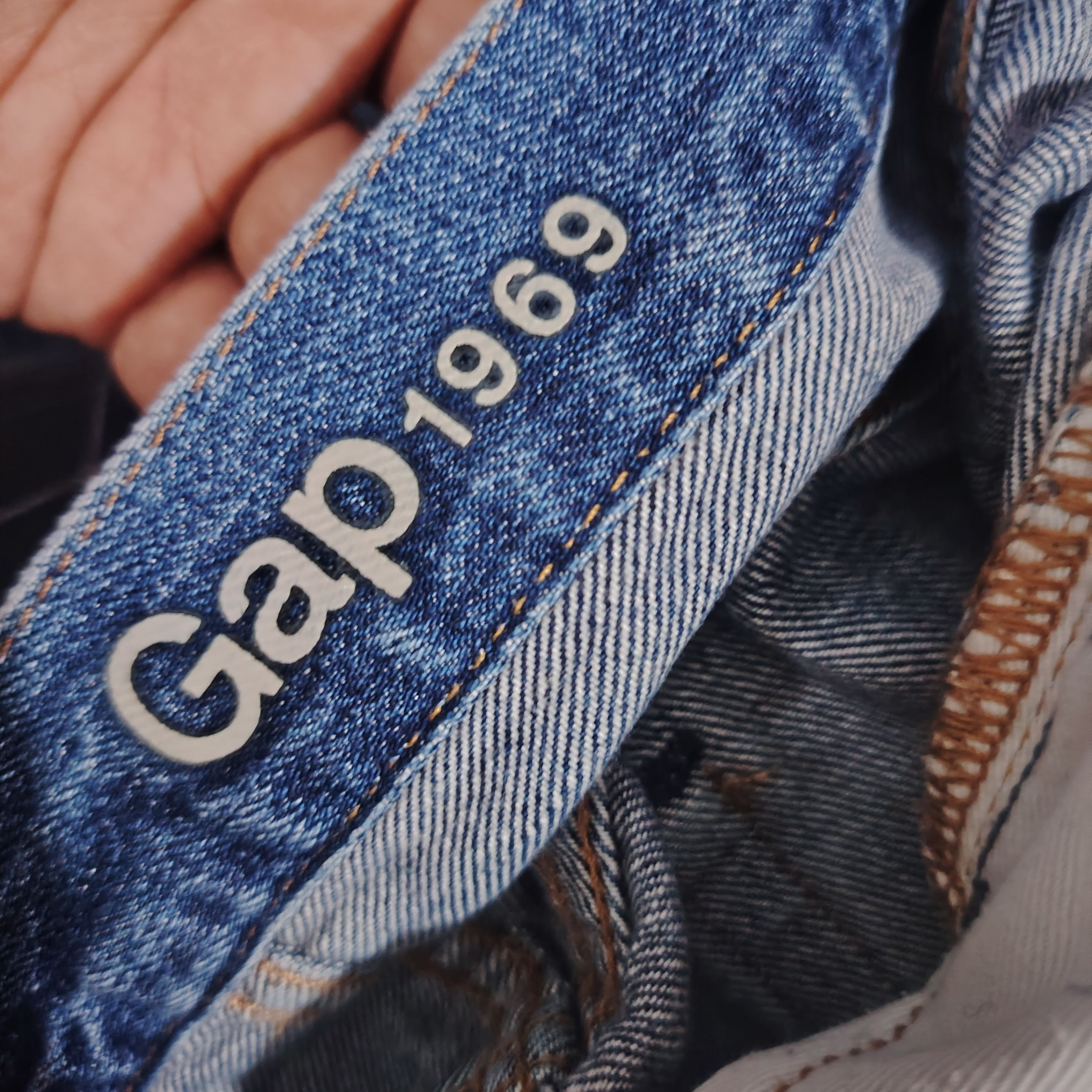 If Six Was Nine Vintage Gap 1969 Slim Distressed Denim Size US 33 - 17 Thumbnail