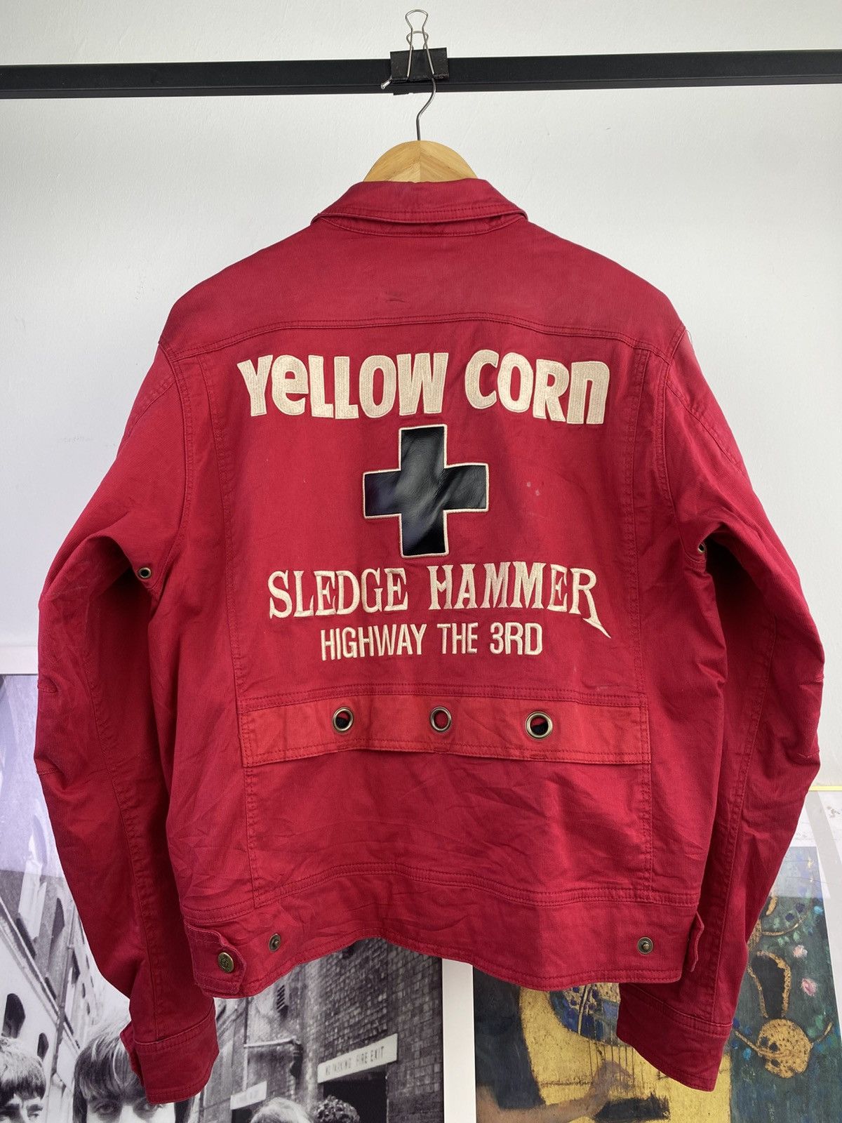 YELLOW CORN 90’s Yellow Corn Sledge Hammer Highway Motorcycle Jacket Size US L / EU 52-54 / 3 - 1 Thumbnail