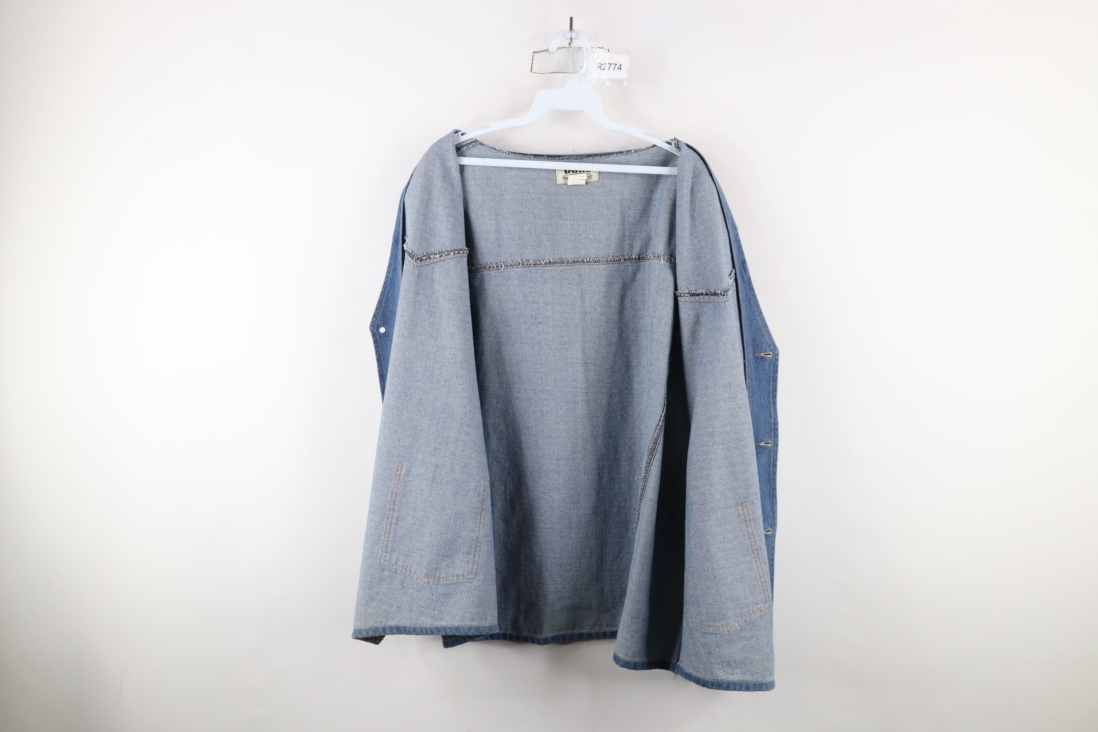 Vintage Vintage 90s Streetwear Denim Jean Vest Jacket Blue Cotton Size US XXL / EU 58 / 5 - 7 Thumbnail