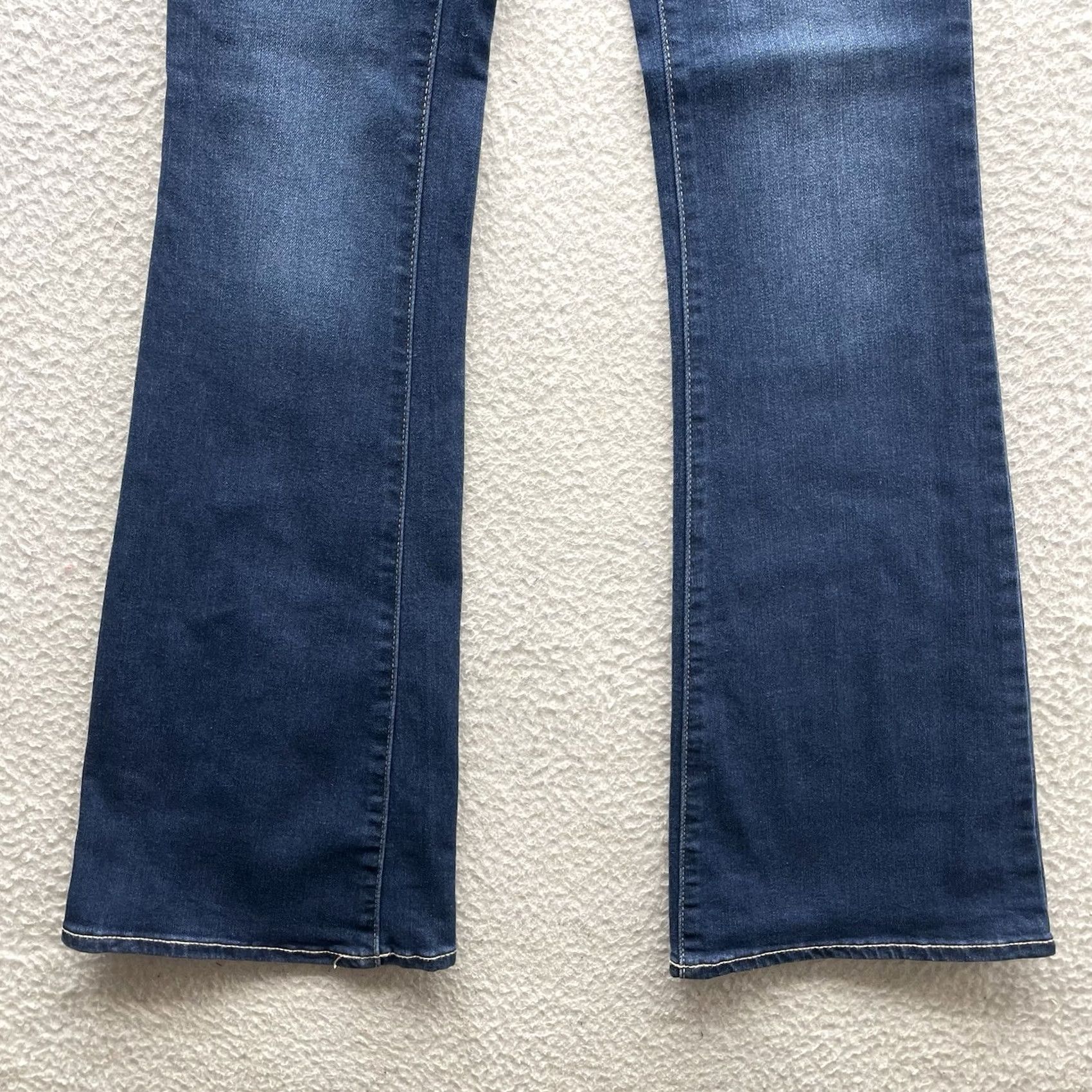 Vintage Seven7 Jeans Slim Flared Denim Blue 28x32 High Rise Women's Jeans 28 Waist 32 Inseam Distressed? No. Size 26" / US 2 / IT 38 - 5 Thumbnail