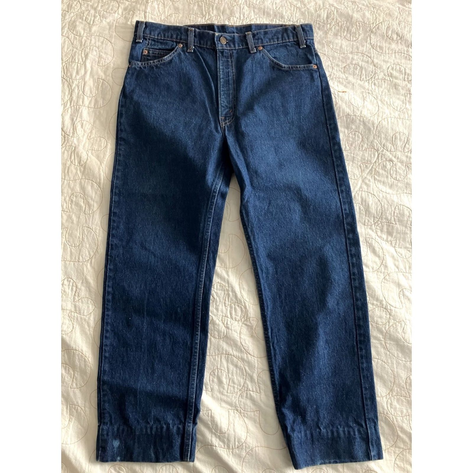 Levi's Levi's 505 Jeans Regular Fit Denim 36x28 Blue Orange Tab 80s 90s Mens Straight Citations: USA Size US 36 / EU 52 - 3 Thumbnail