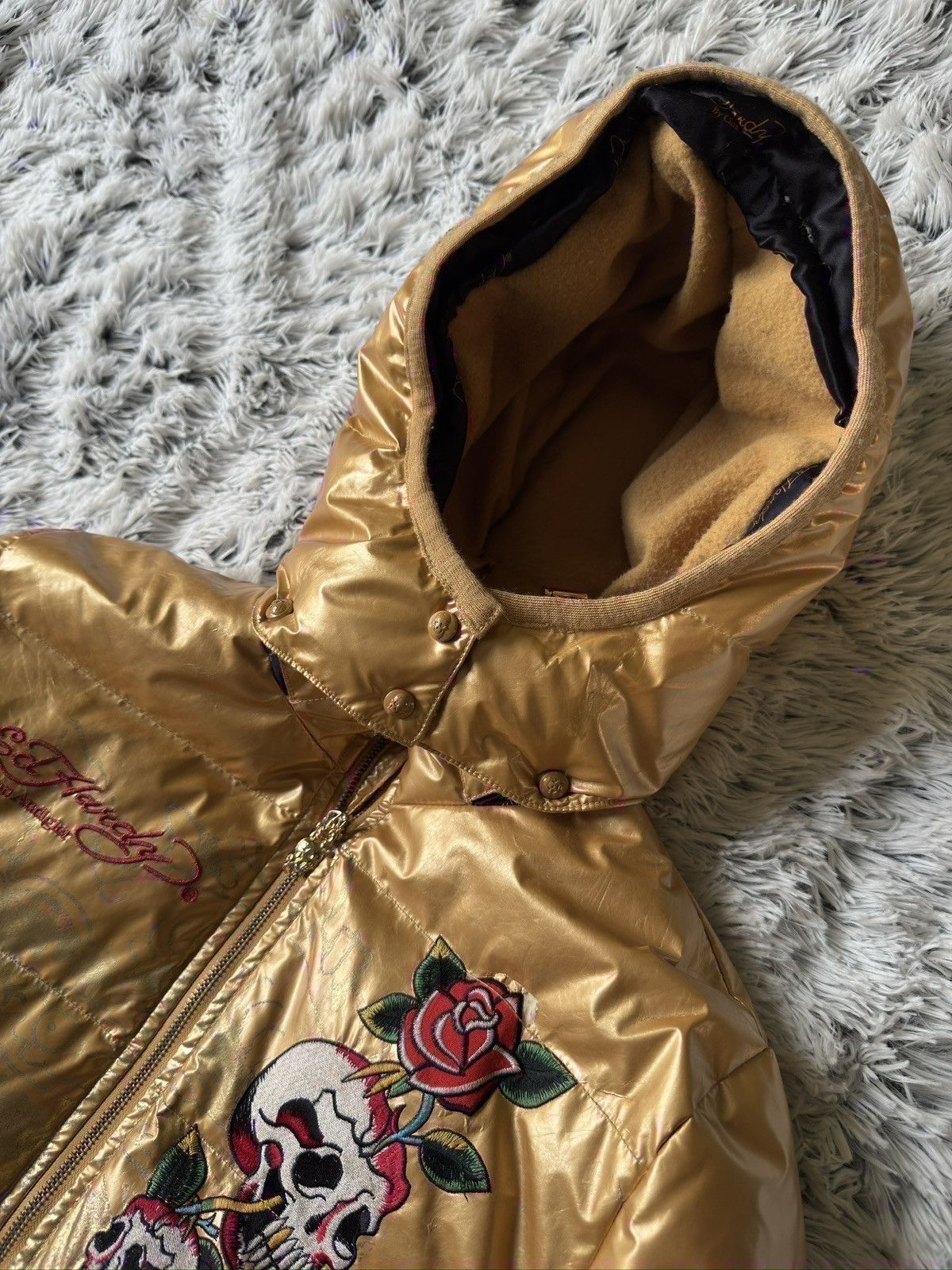 Ed Hardy Ed Hardy “Dedicated To The One I Love” Puffer Size M / US 6-8 / IT 42-44 - 4 Thumbnail