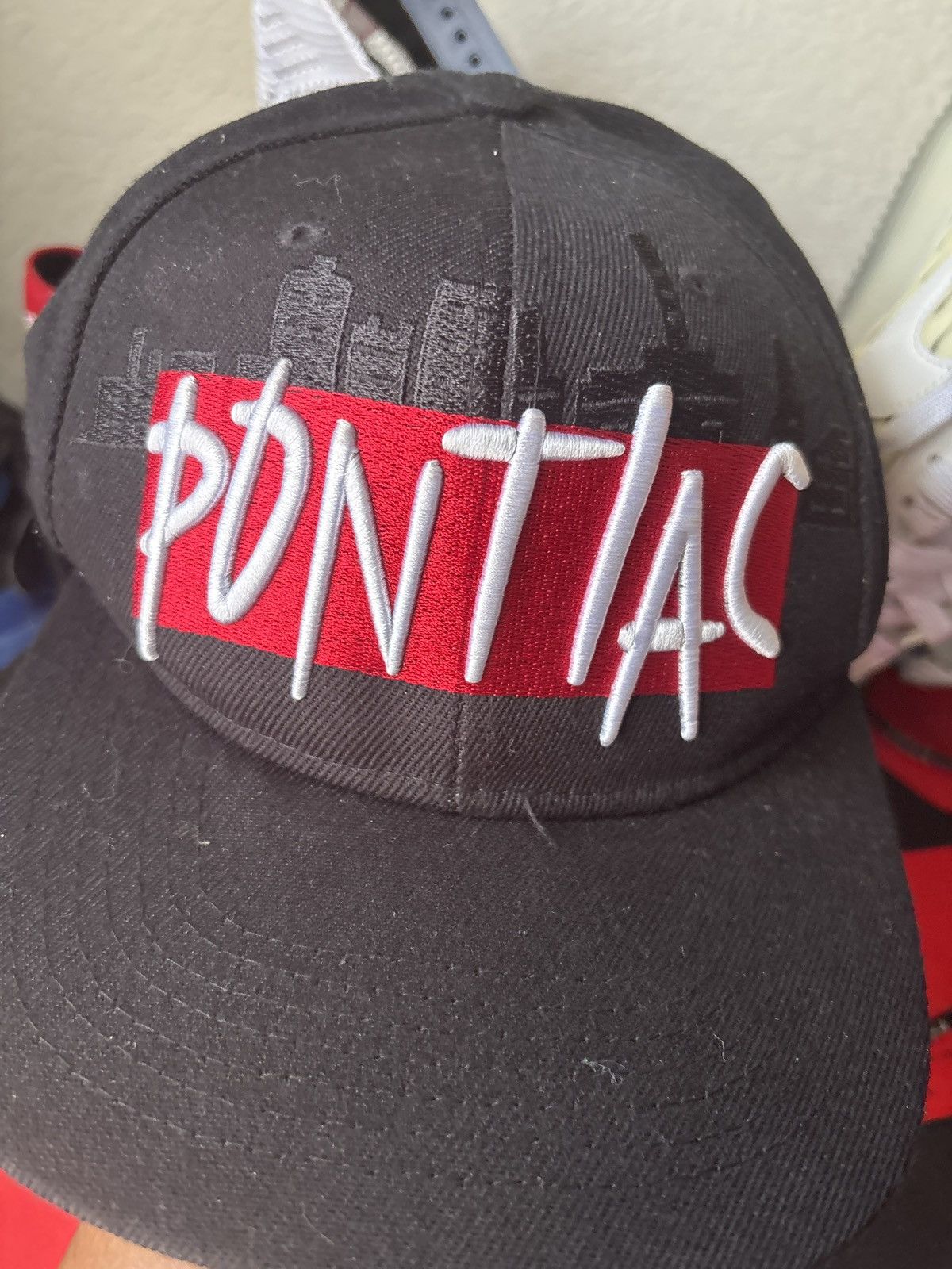 Other Mirae Pontiac Snapback Hat Black Adjustable Men City casual Size ONE SIZE - 1 Thumbnail