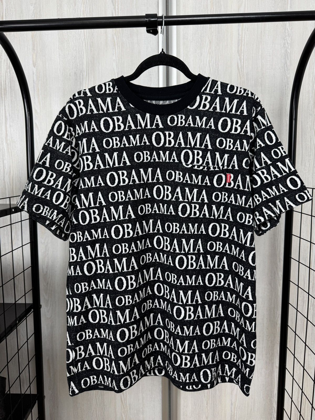 Supreme SUPREME Obama Jacquard S/S Short Sleeve Top T-shirt Black Size US M / EU 48-50 / 2 - 2 Thumbnail