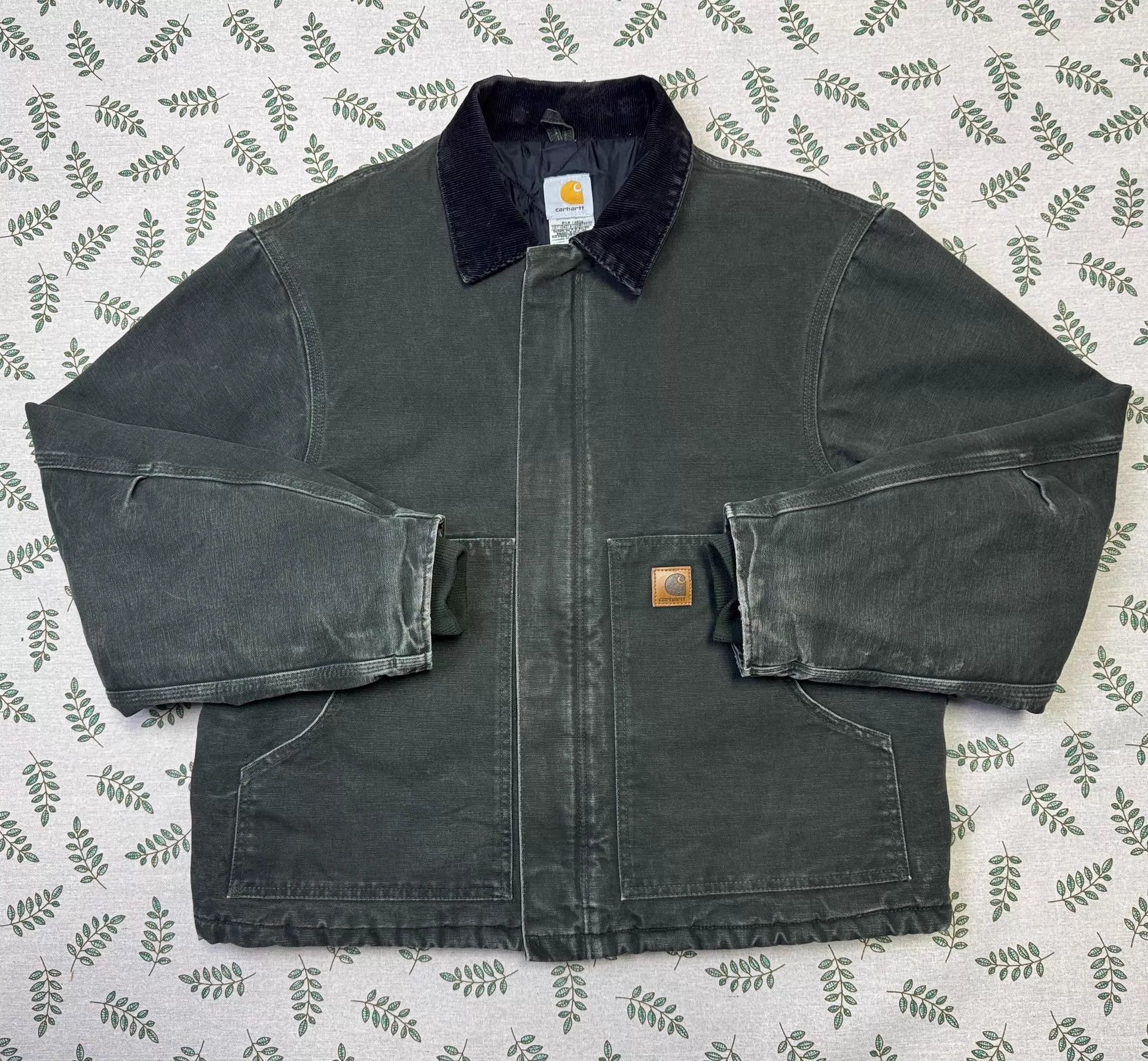 Carhartt Vintage Carhartt J22 Washed Moss Green L Jacket Size US L / EU 52-54 / 3 - 1 Thumbnail