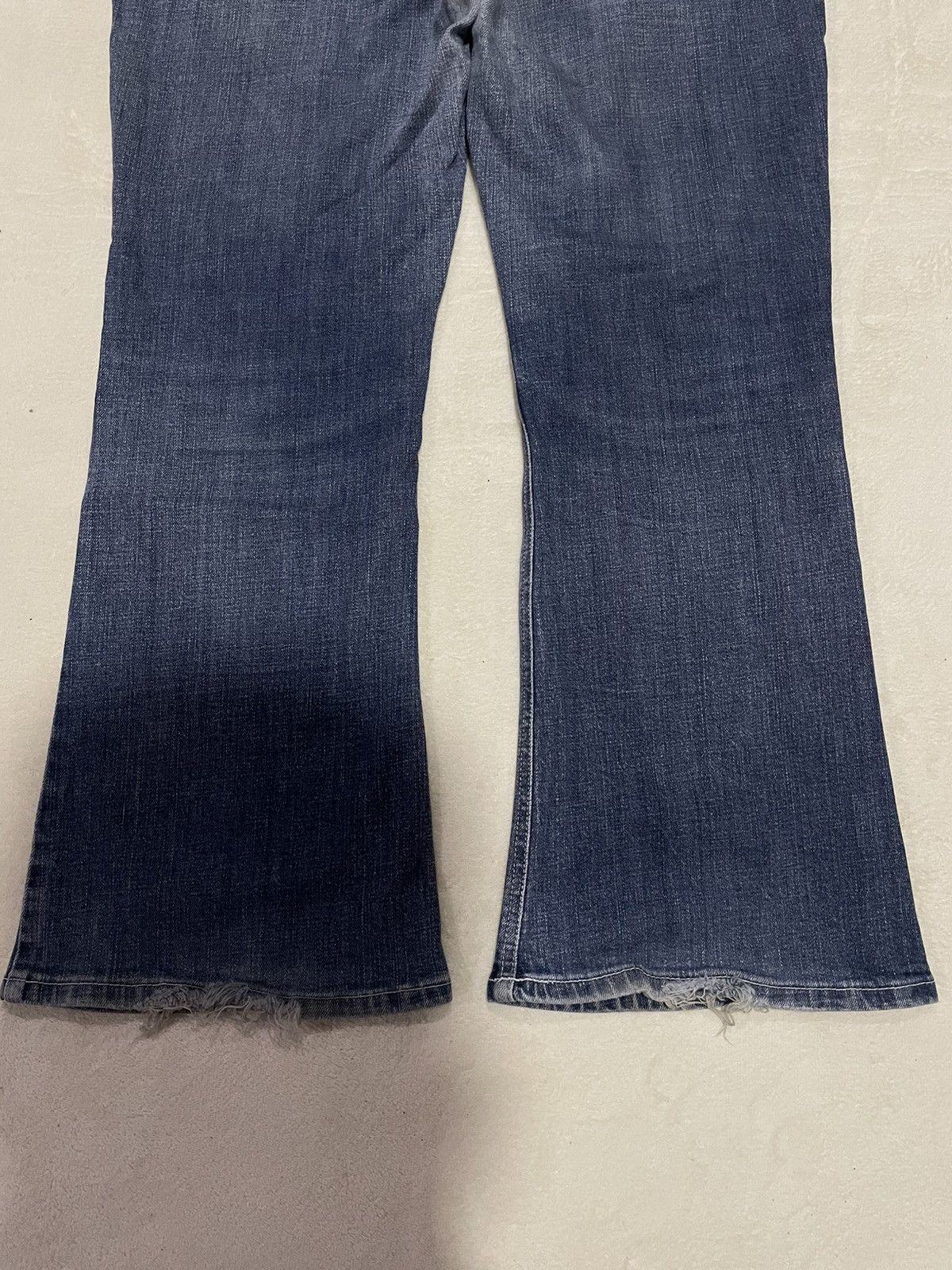 Japanese Brand Vintage Theoria Boot Cut Mudwash Distress Denim Jeans Size US 35 - 14 Thumbnail
