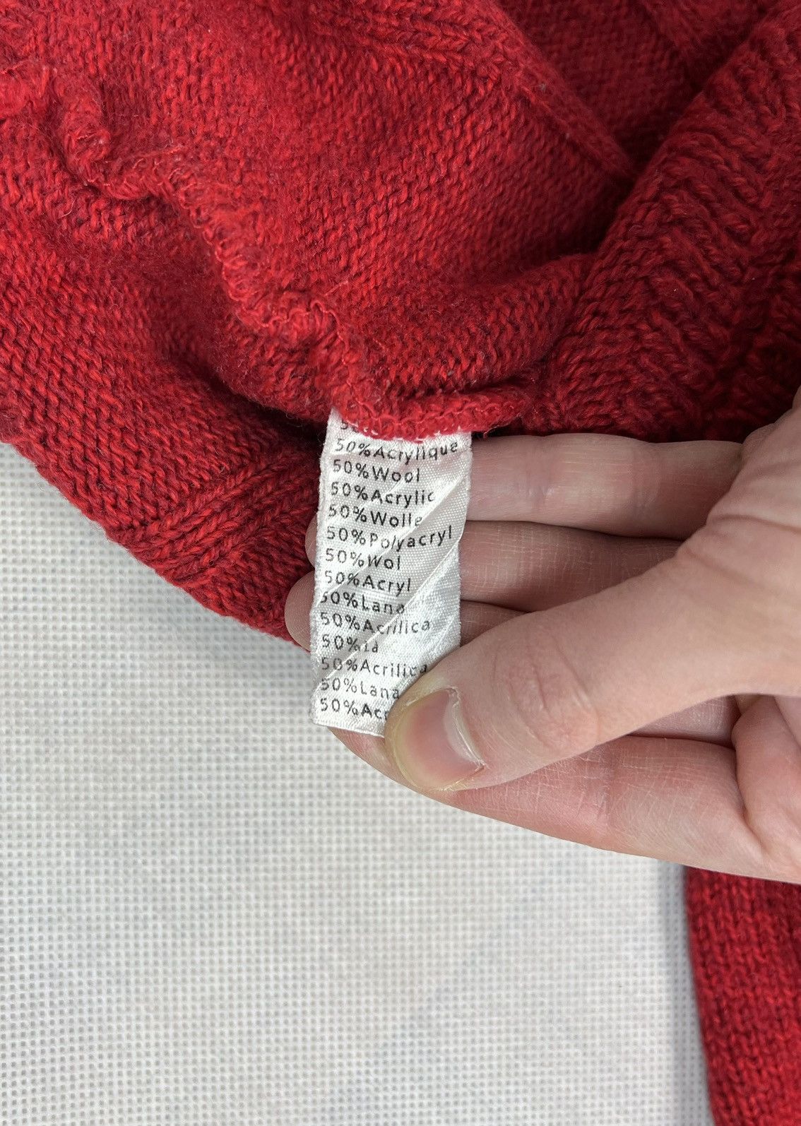 Lacoste × Vintage Baggy Sweater Lacoste vintage braid boxy fit 63x72 cm wool Size US XL / EU 56 / 4 - 5 Thumbnail