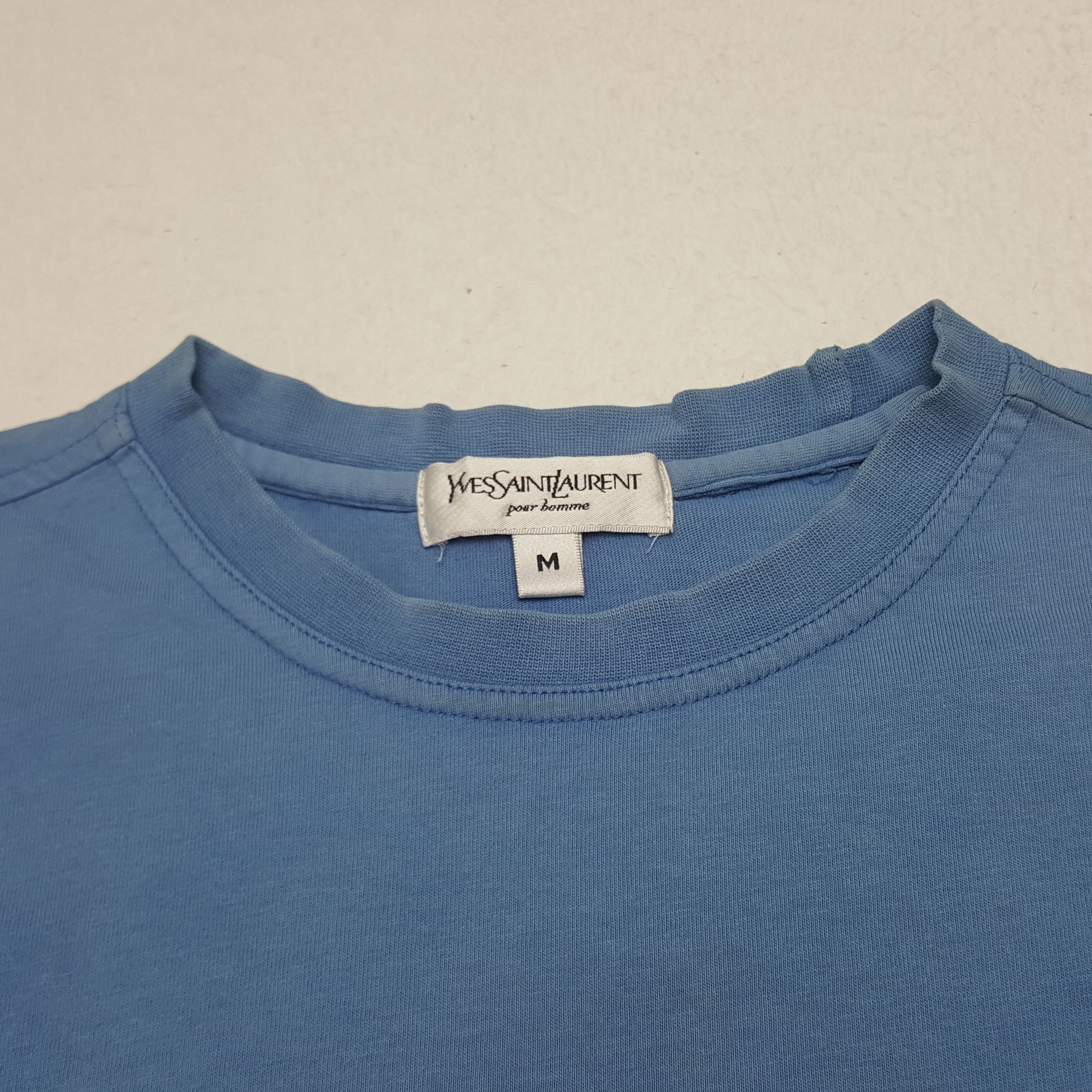 Vintage × Yves Saint Laurent Vintage Yves Saint Laurent Italian Brand Logo Tshirt Size US L / EU 52-54 / 3 - 4 Thumbnail