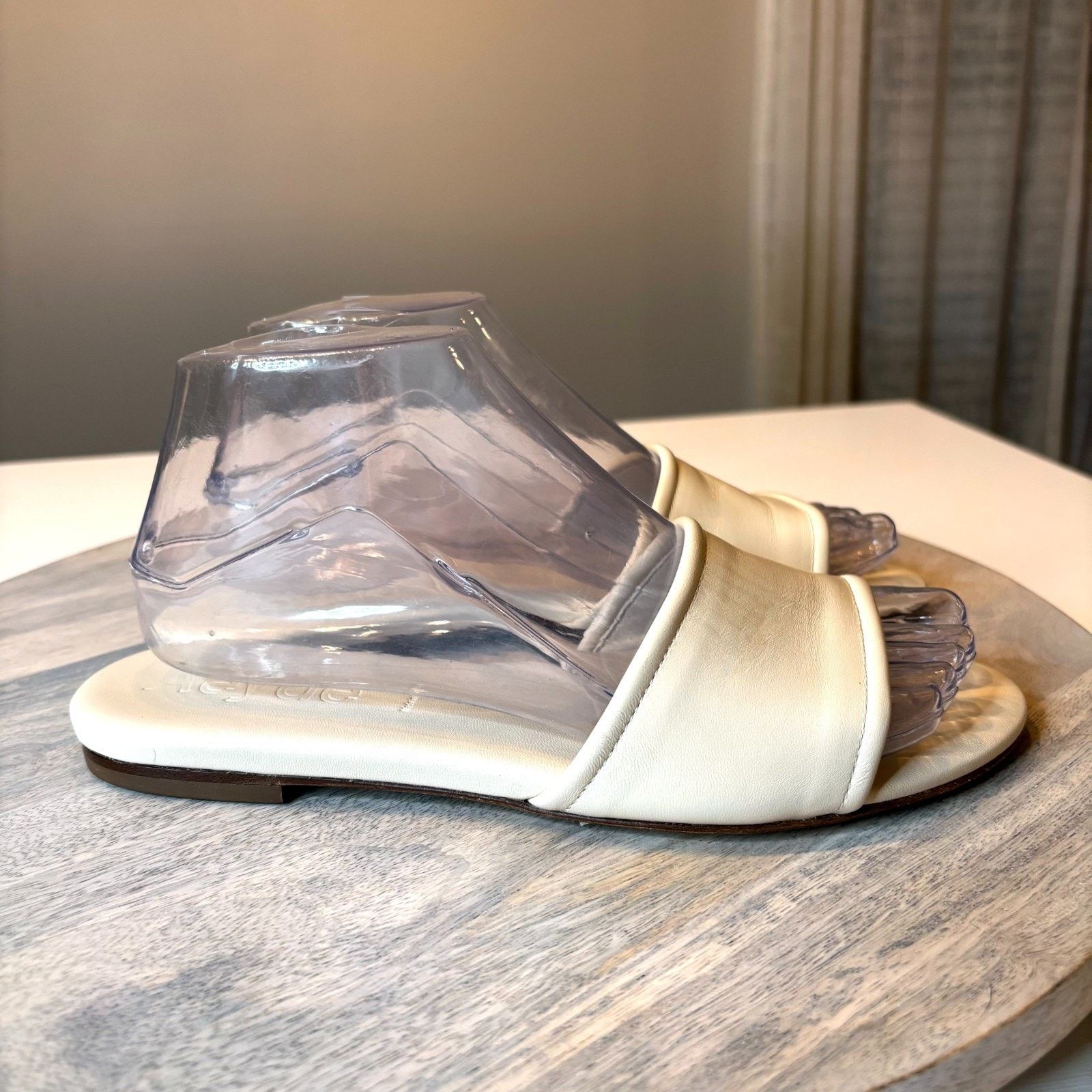 aeyde Aeyde Sandals Cream Nappa Leather Flat Slip On Italy 38 US 8 Size US 8 / IT 38 - 2 Thumbnail