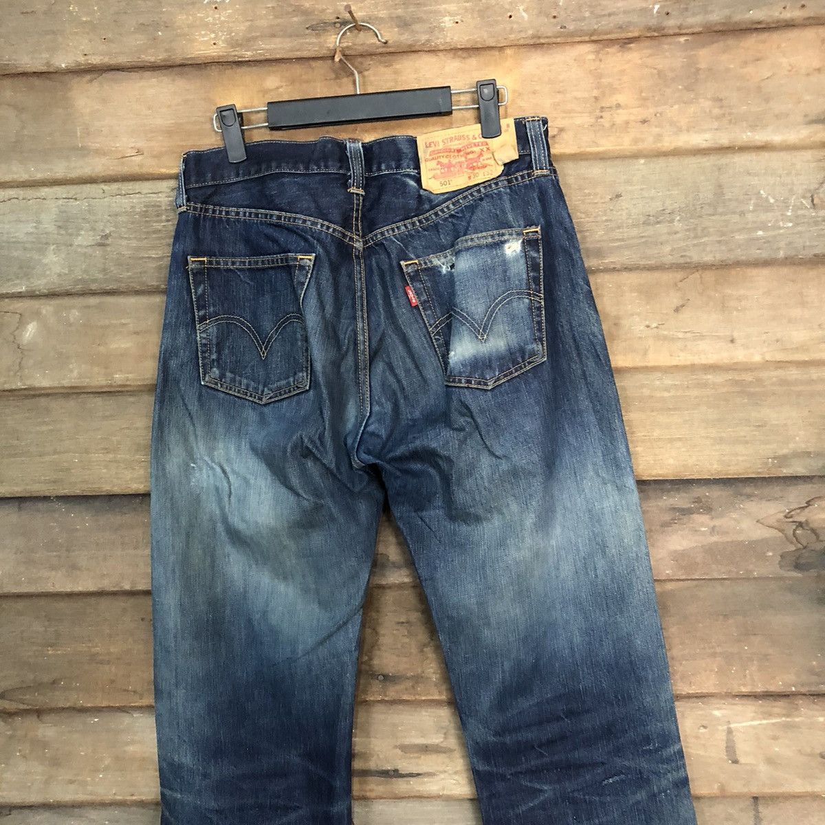 Levi's 501 Levis Strauss & Co faded Blue Denim Pants #7318 Size US 29 - 14 Thumbnail