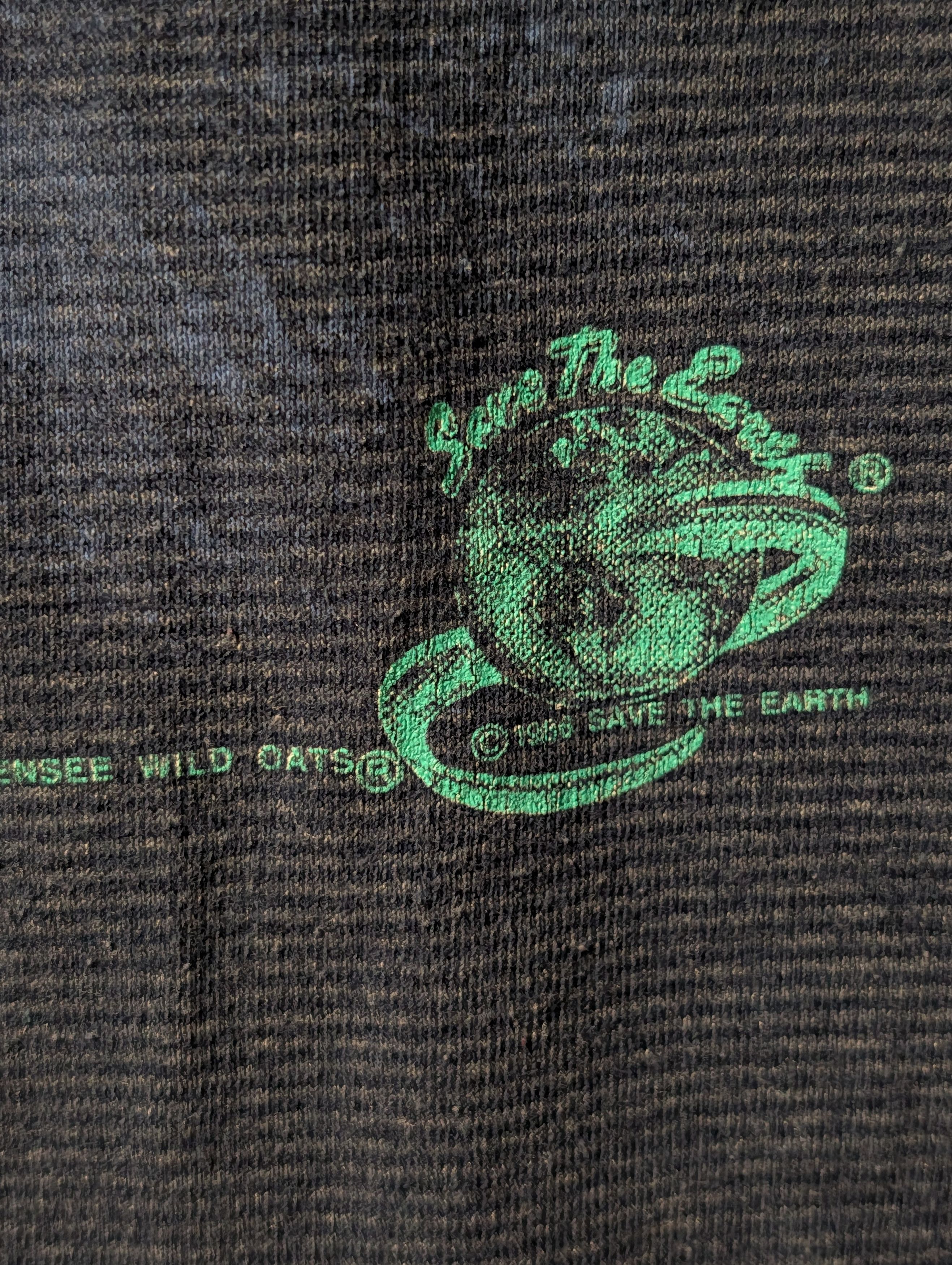 Vintage Vtg 1986 Great White Shark Save The Earth Graphic T-Shirt Size US L / EU 52-54 / 3 - 3 Thumbnail