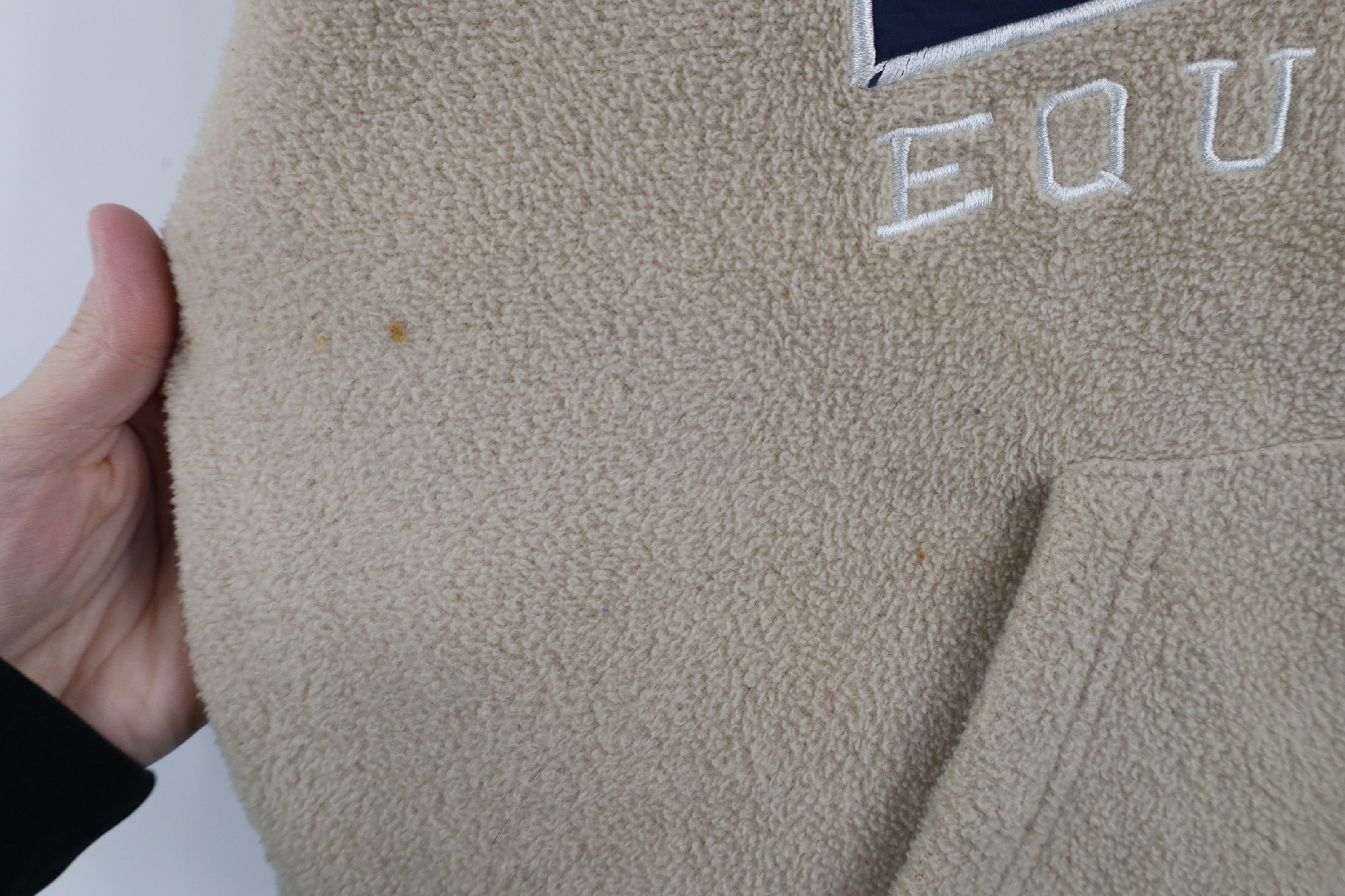 Vintage Vintage 90s Bum Equipment Fleece Hoodie Sweatshirt Beige Size US M / EU 48-50 / 2 - 5 Thumbnail