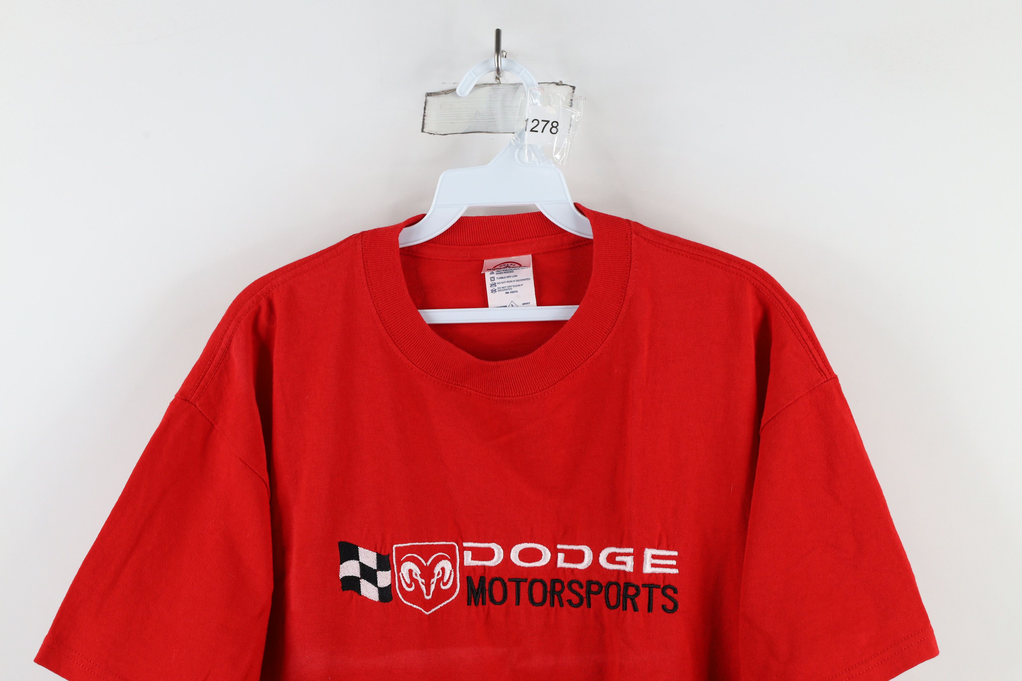 Vintage Vintage NASCAR Spell Dodge Motorsports Racing T-Shirt Red Size US L / EU 52-54 / 3 - 2 Thumbnail