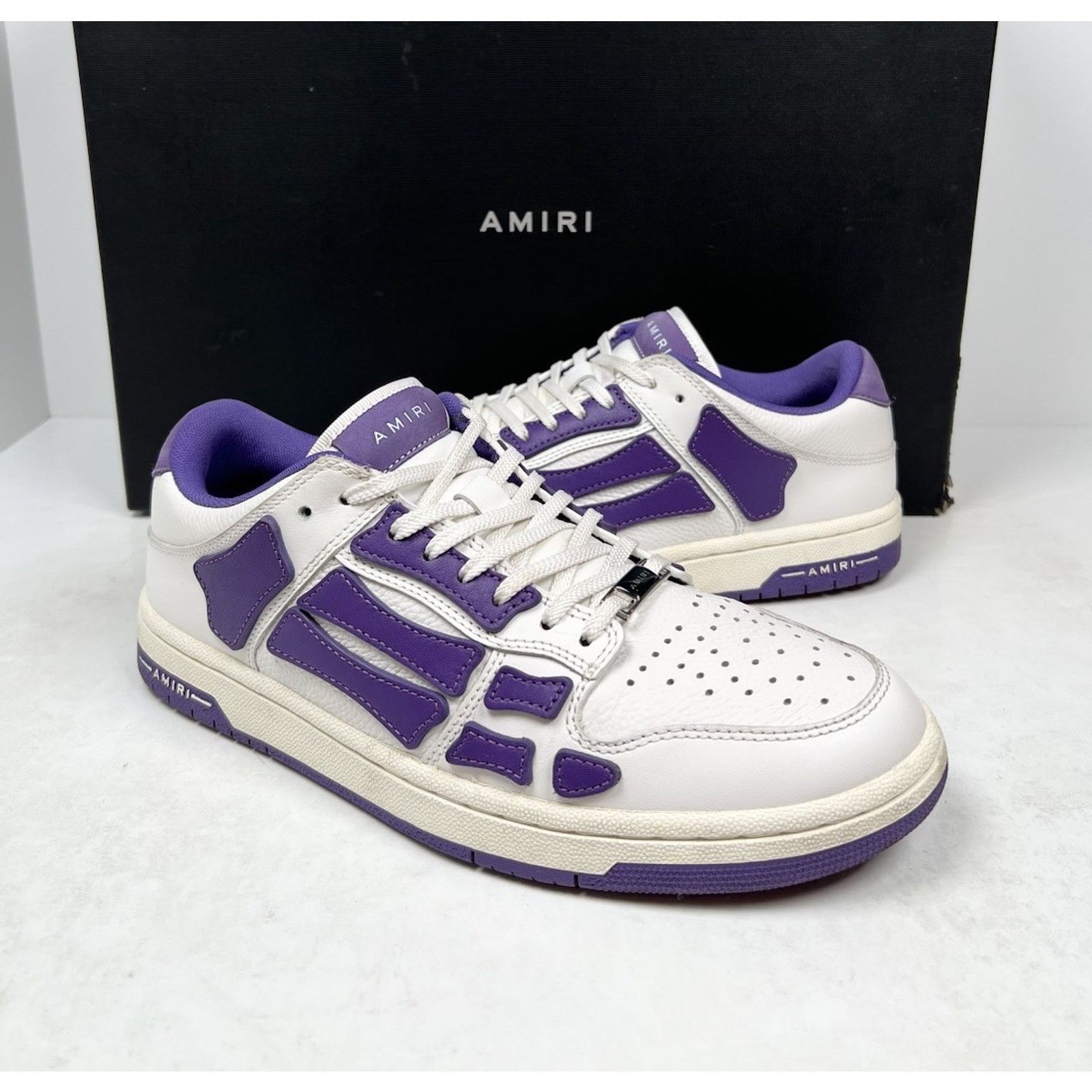 Amiri Size 41EU/8US - Amiri Skel Top Low White/Purple Size US 8 / EU 41 - 2 Thumbnail