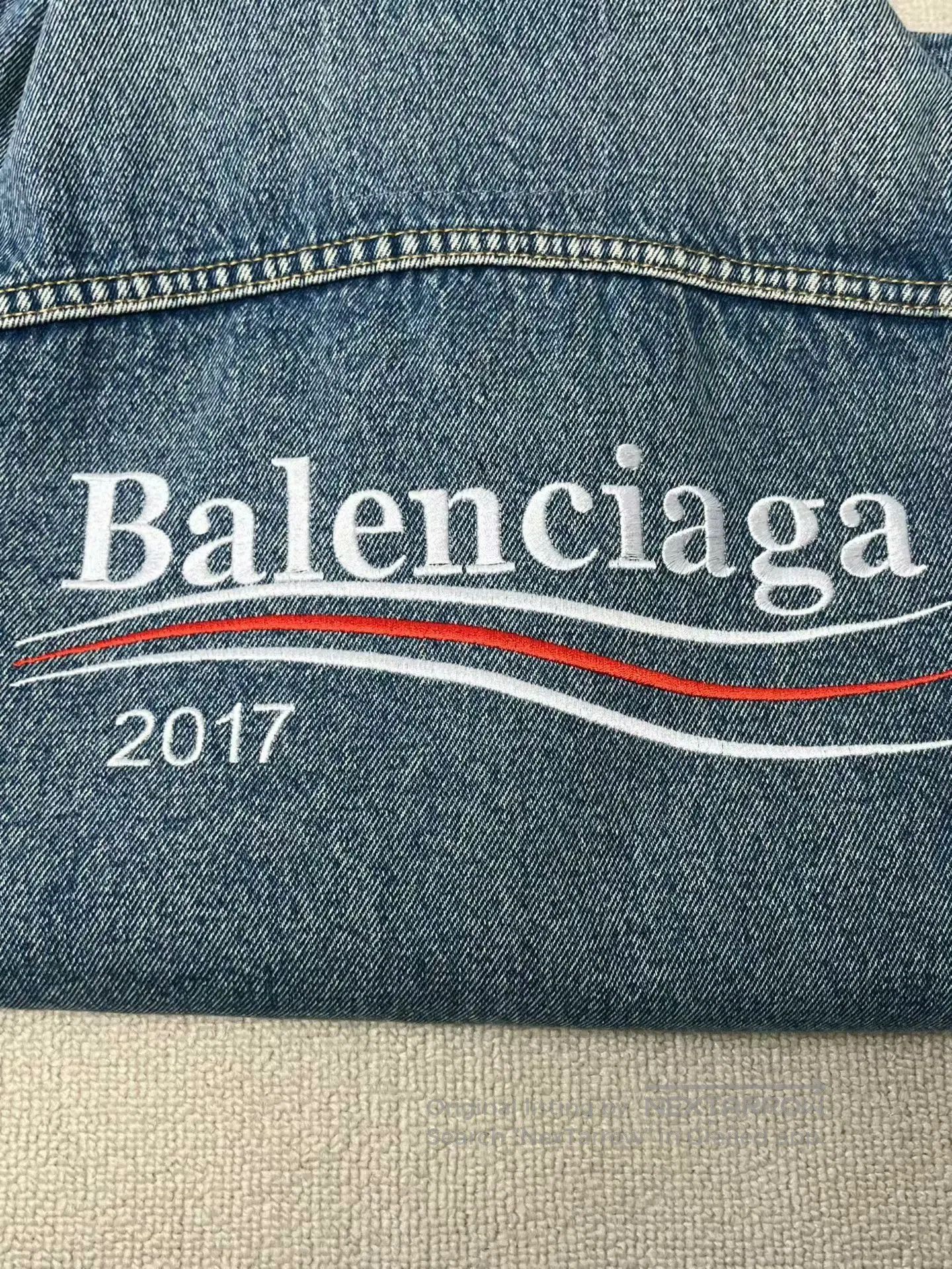 Balenciaga Balenciaga 2017 Distressed Coke Denim Jacket. Size US S / EU 44-46 / 1 - 3 Thumbnail