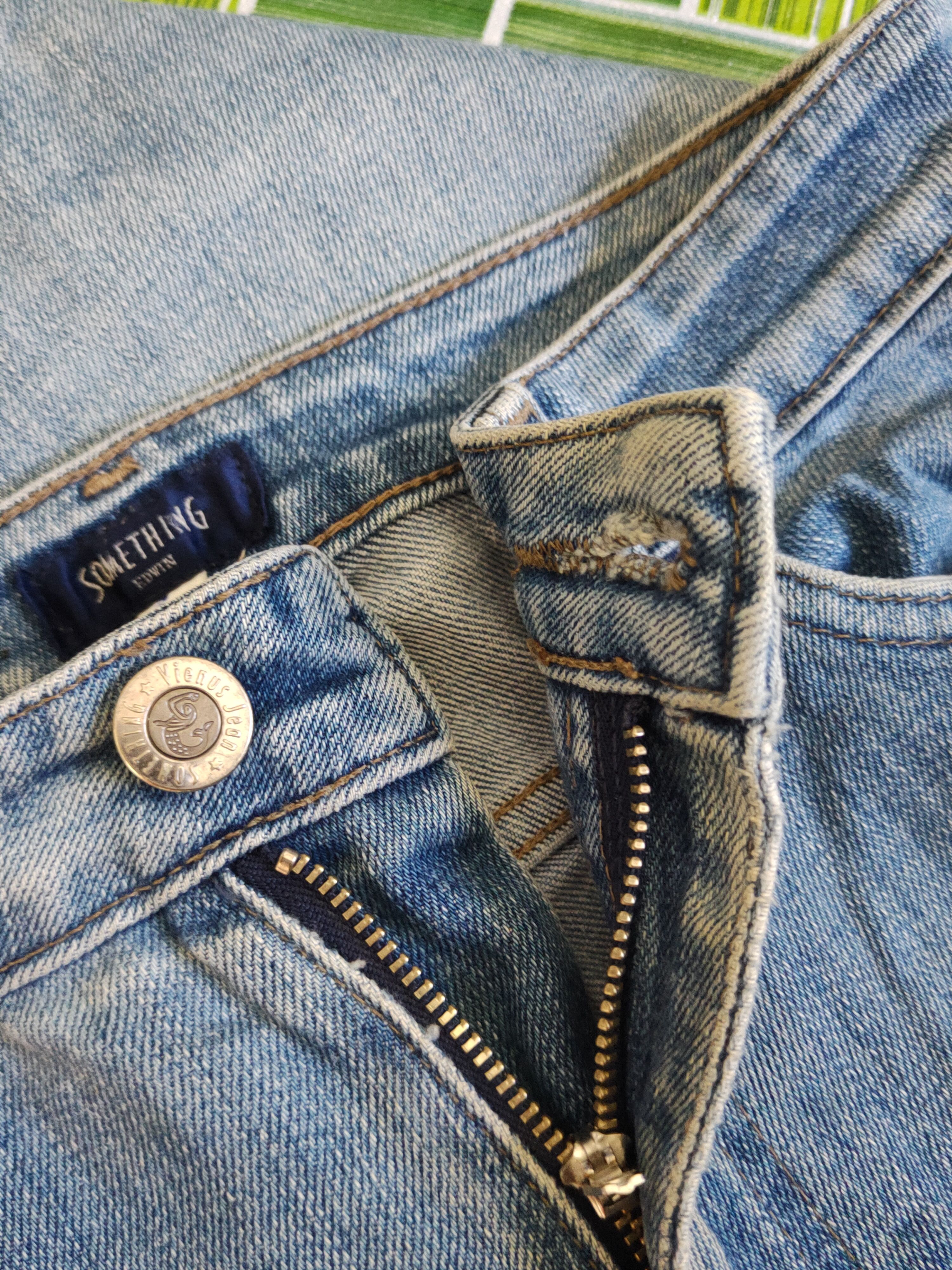 Edwin × Japanese Brand Something-Edwin Blue Faded Distressed Ripped Jeans #S1769 Size 29" - 13 Thumbnail