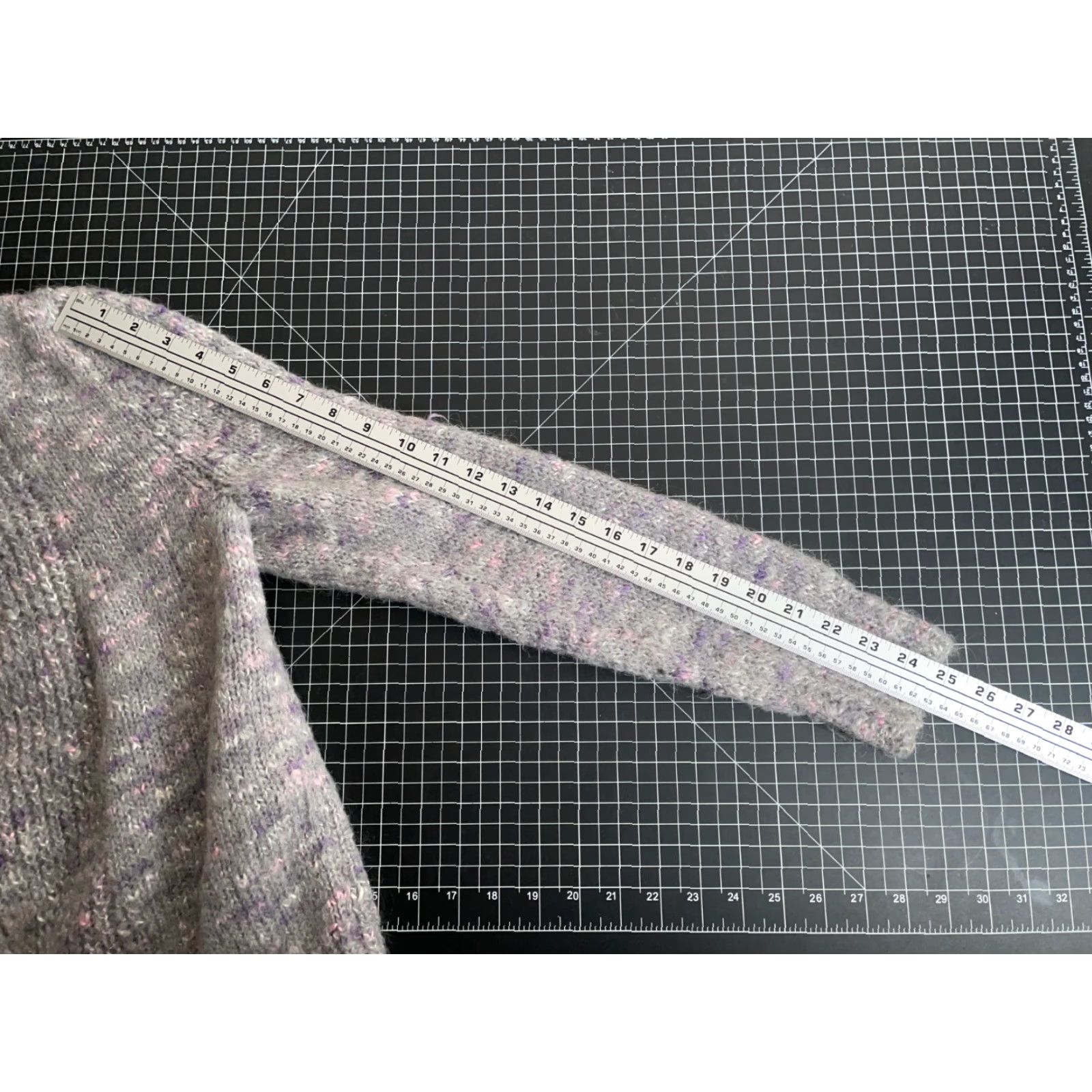 Vintage VINTAGE Mohair Blend Cardigan Women's Small Gray Purple Double Breasted Sweater VTG Size S / US 4 / IT 40 - 7 Thumbnail