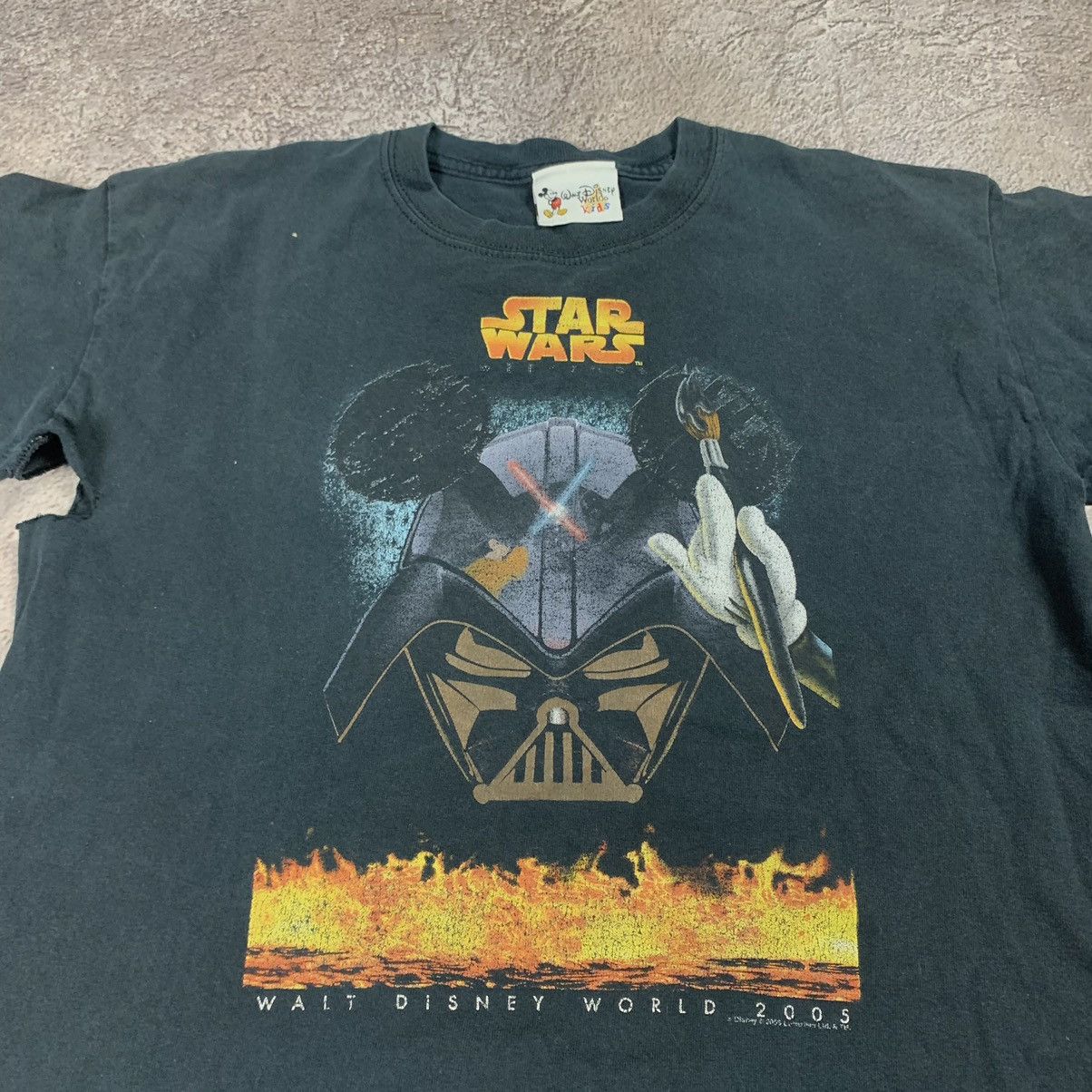 Vintage Vintage 90s Star Wars Graphic Tee Sun Faded Streetwear S Size US S / EU 44-46 / 1 - 4 Thumbnail