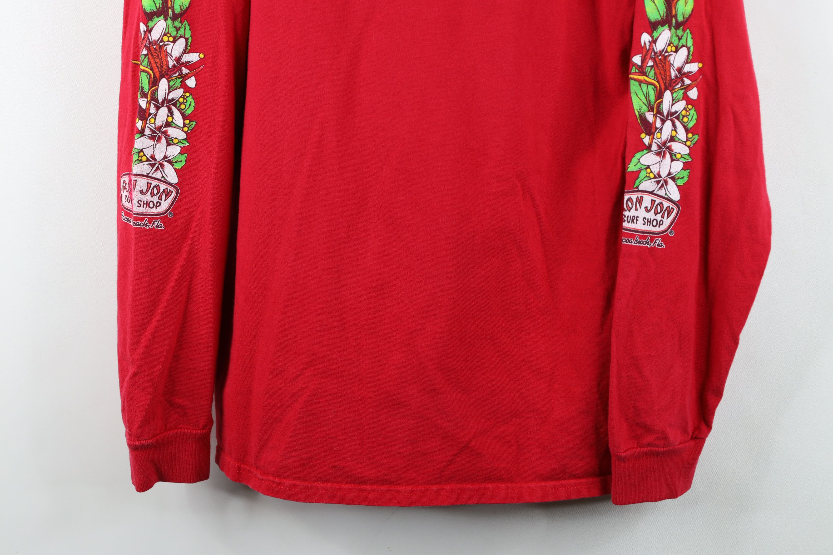 Ron Jon Surf Shop Vintage Y2K Ron Jon Surf Shop Flower Long Sleeve T-Shirt Red Size US M / EU 48-50 / 2 - 3 Thumbnail