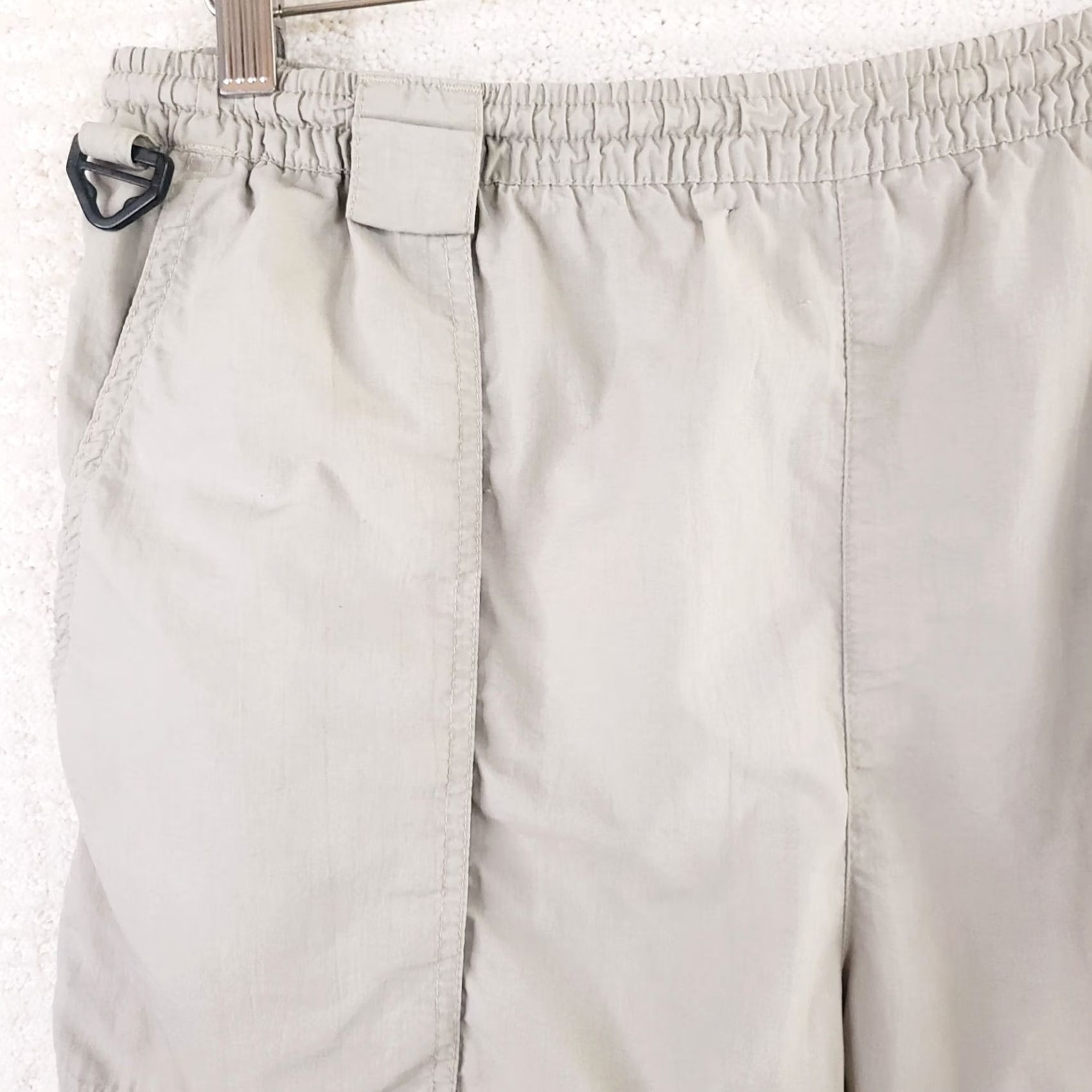 Vintage Bimini Bay Drawstring Fishing Cargo Shorts Men's L Beige Nylon Pockets Cargo Pocket Tan Beige Chino Sitout Regular Motion Outdoors 90s Size US 33 - 2 Thumbnail