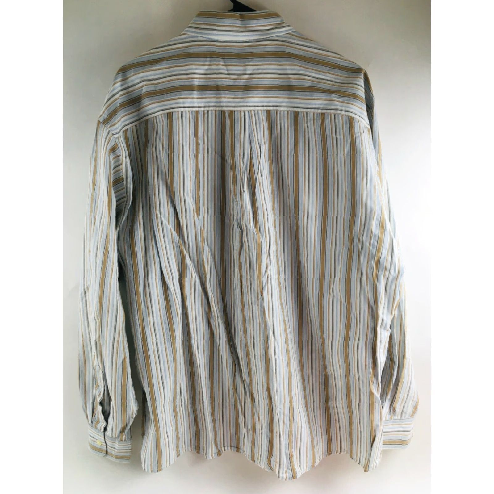 Gap Gap Shirt Button-Down XL Men Brown Black Striped Long Sleeve Casual Formal Regular Collar-Down Mens Size US XL / EU 56 / 4 - 2 Thumbnail