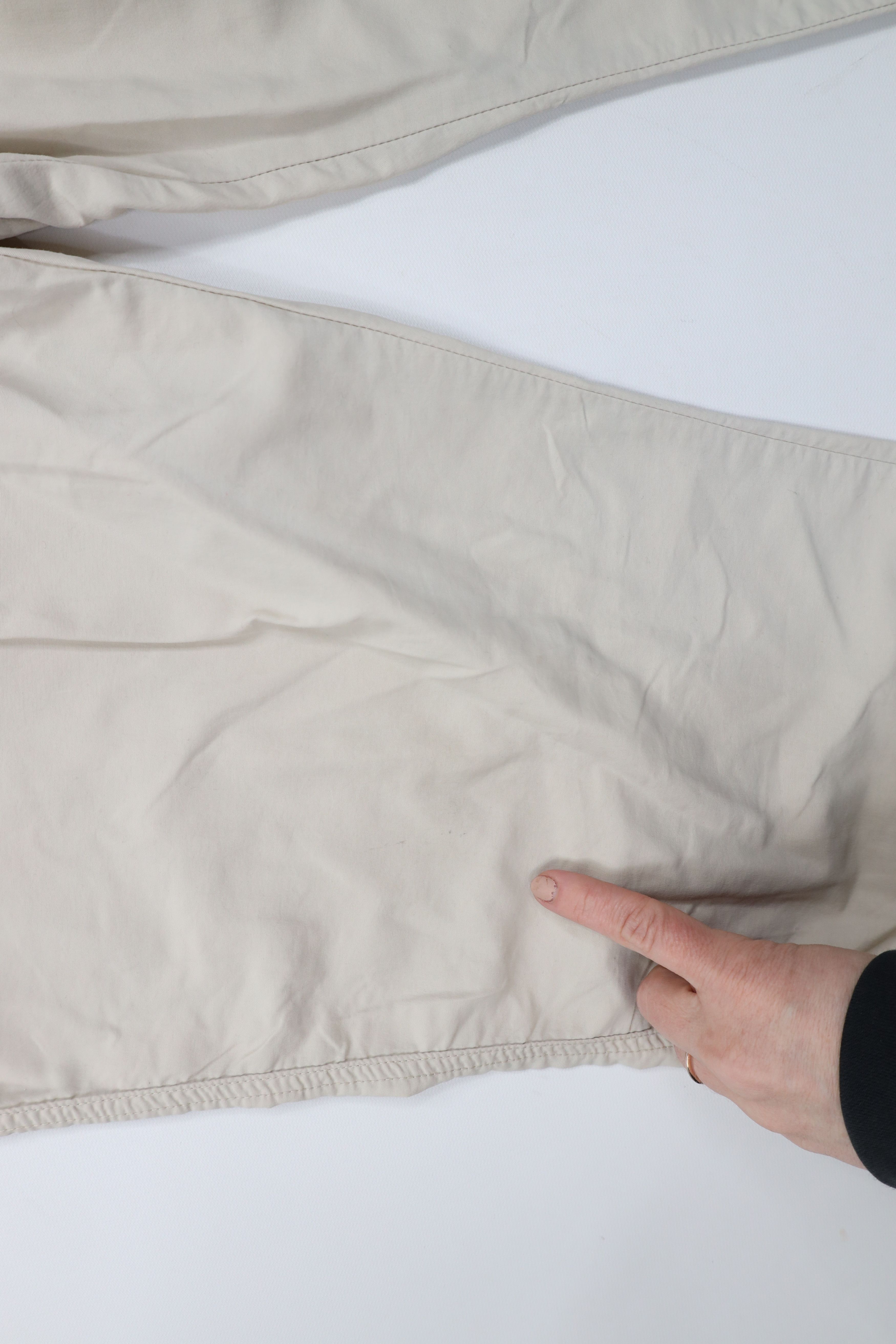 Lands' End × Vintage Vintage 90s Lands End Wide Leg Windbreaker Pants Beige USA Size 38" / US 16 / IT 52 - 7 Thumbnail