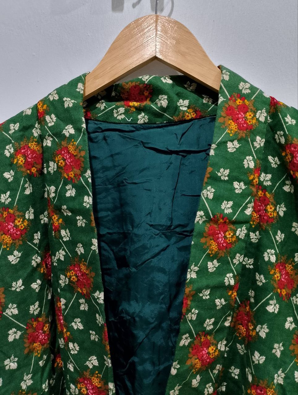Japanese Brand Japanese Floral Green Abstract Kimono Size S / US 4 / IT 40 - 5 Thumbnail