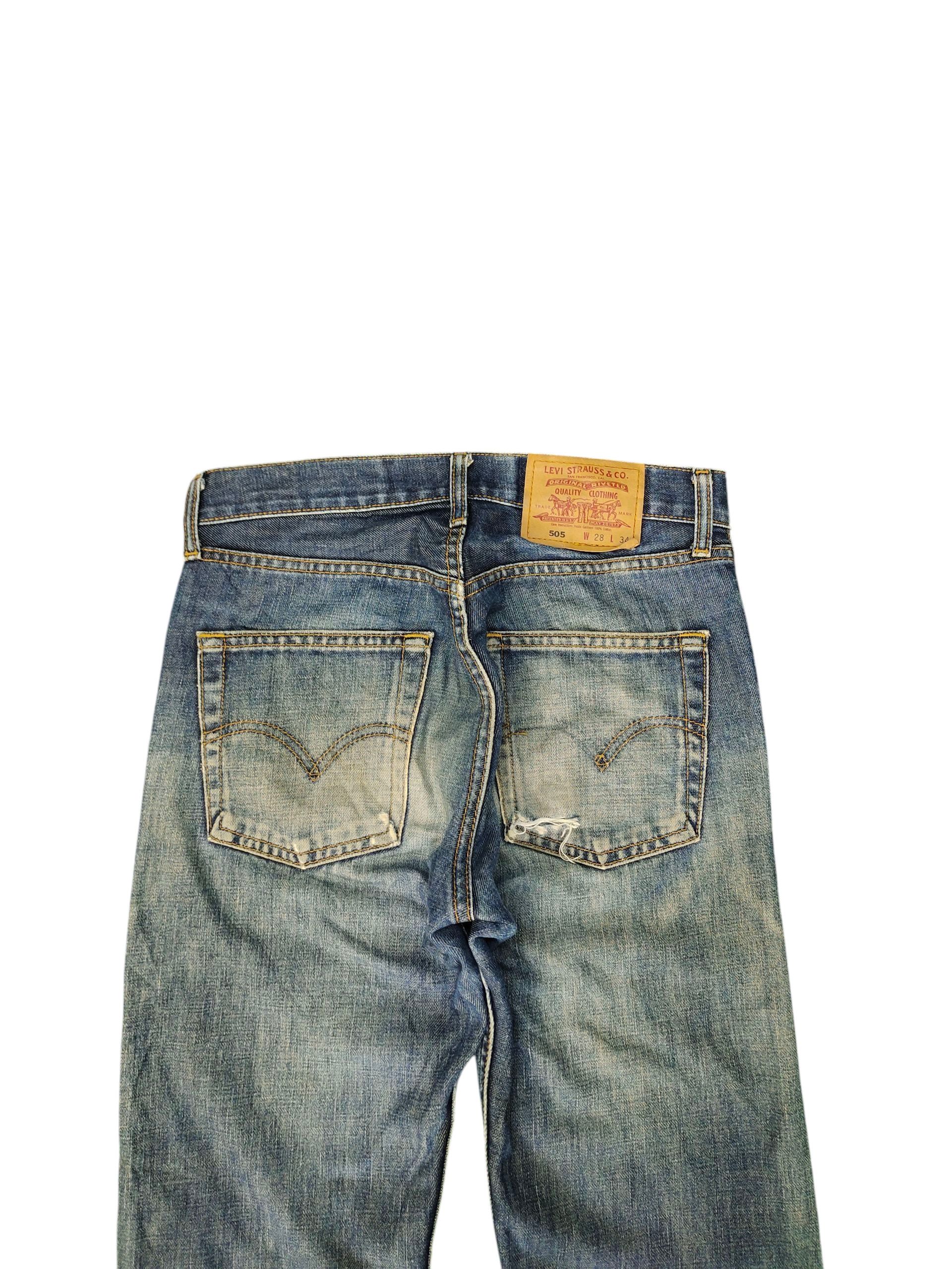 Levi's Vintage Clothing Vintage Levis 505 Clawmark Distress Faded Denim Jeans Size US 29 - 9 Thumbnail