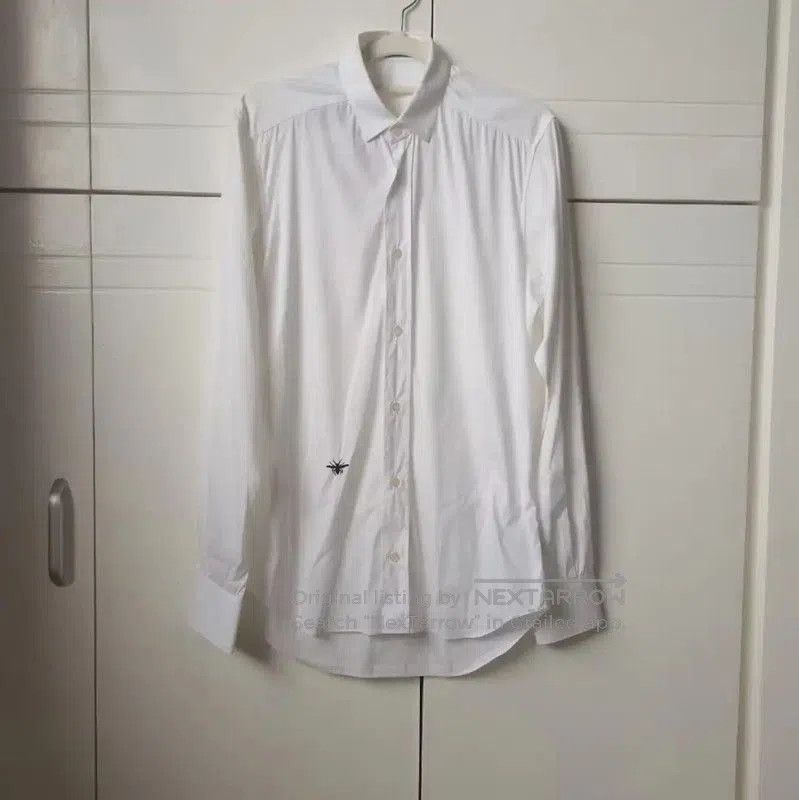 Dior Dior White Cotton Embroidered Long Sleeve Shirt . Size US L / EU 52-54 / 3 - 2 Thumbnail