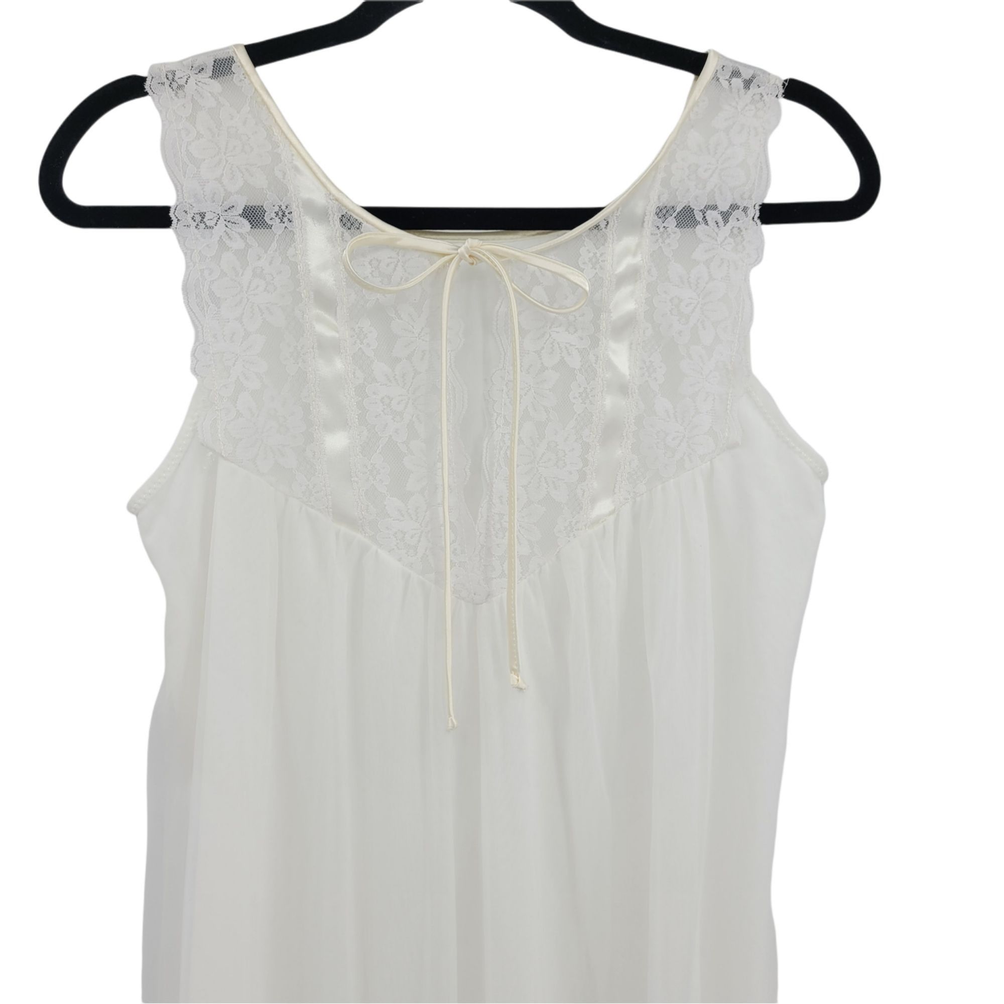 Vintage Vtg 70's Wedding Lingerie Negligee Sz M Peignoir Old Hollywo Size M / US 6-8 / IT 42-44 - 3 Thumbnail