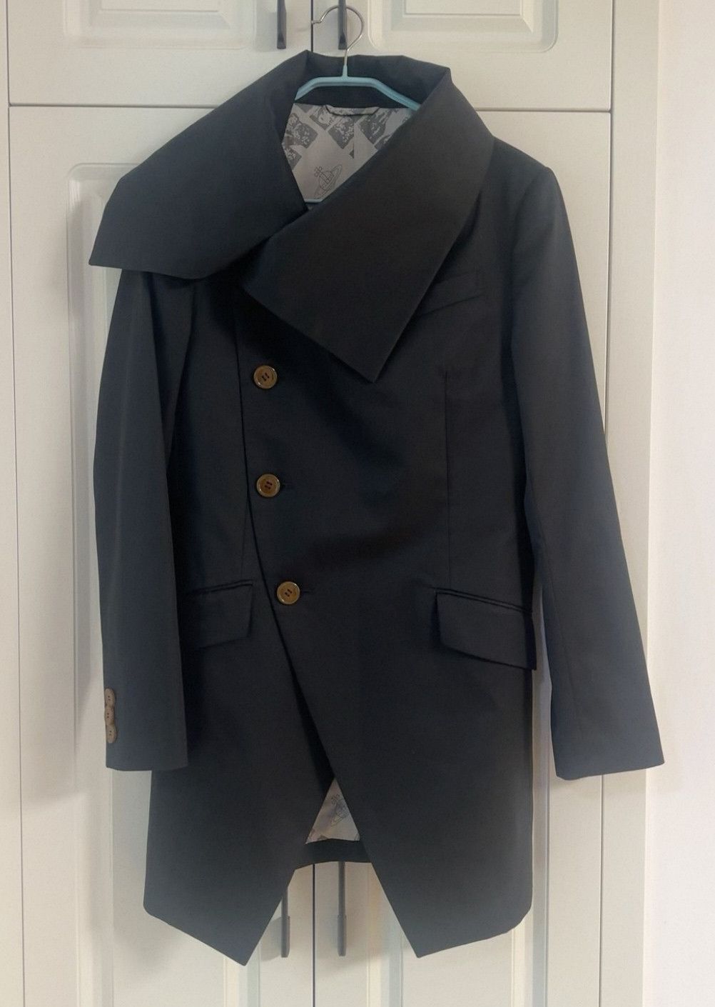 Vivienne Westwood Vivienne Westwood Black asymmetrical wool coat Size M / US 6-8 / IT 42-44 - 1 Thumbnail