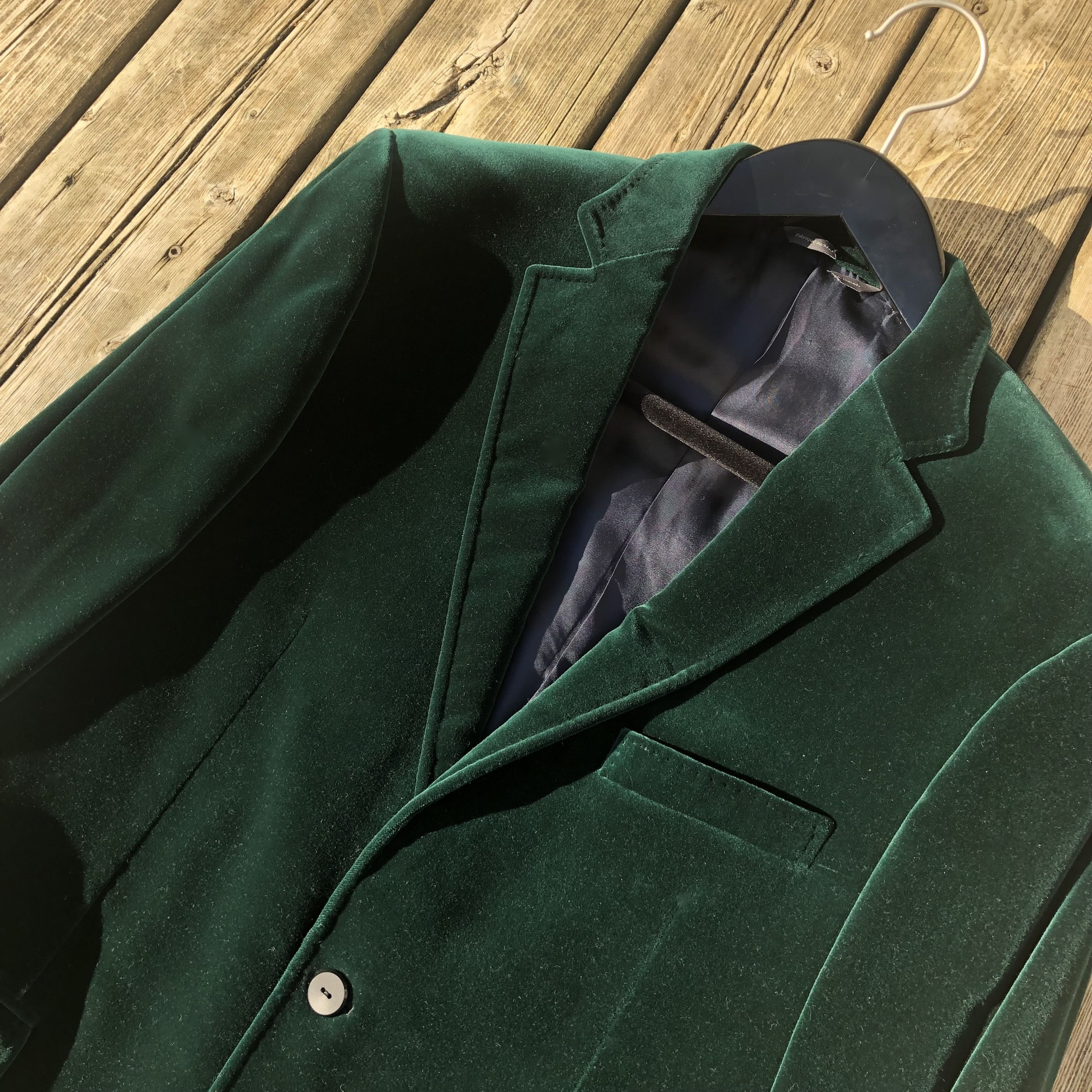 J.P. Tilford Samuelsohn Green Velvet Blazer Size 42L - 1 Thumbnail
