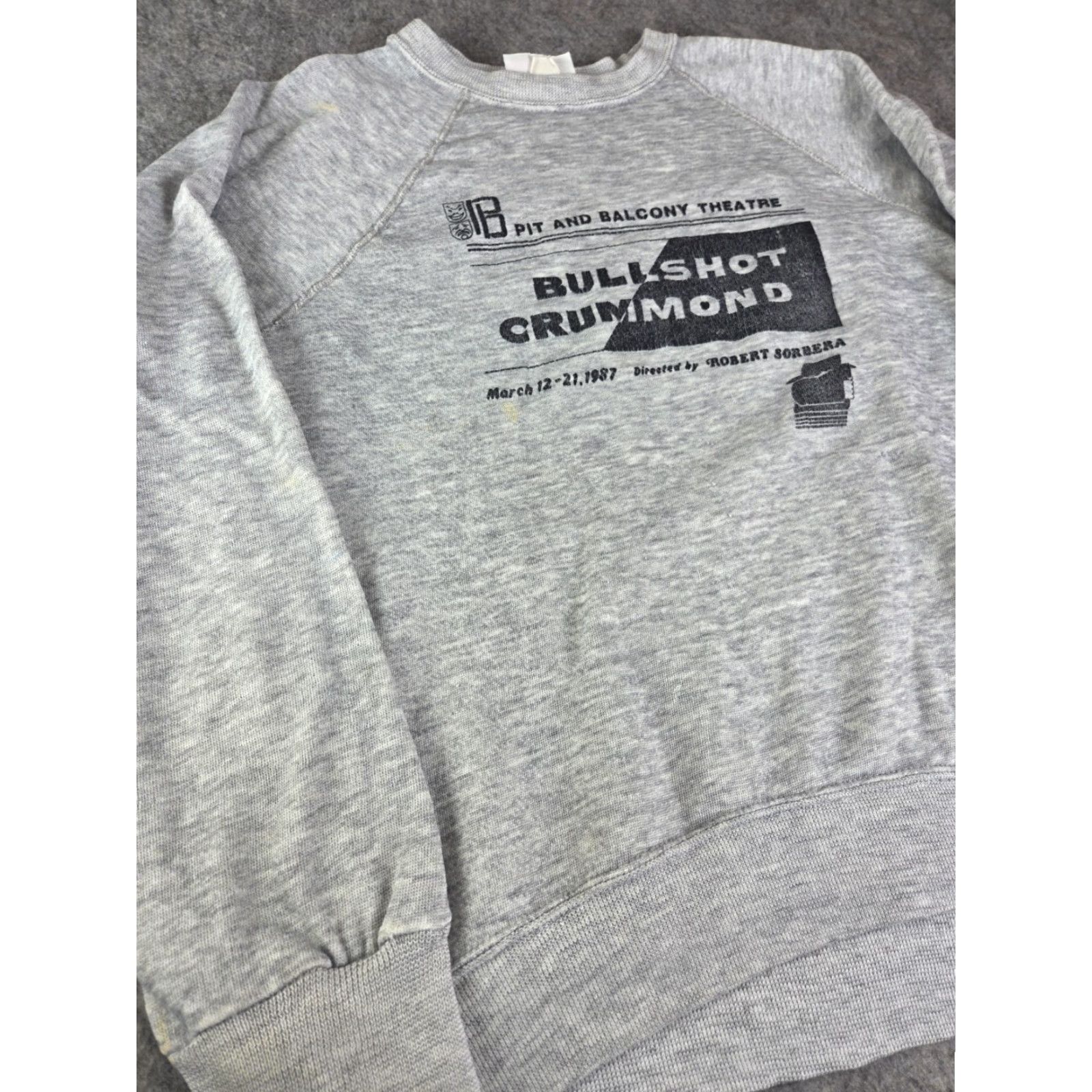 Vintage VINTAGE Bullshot Crummond Sweatshirt 1987 XL Distressed Men Gray Sweatshirt Pullover XL Mens Size US XL / EU 56 / 4 - 2 Thumbnail