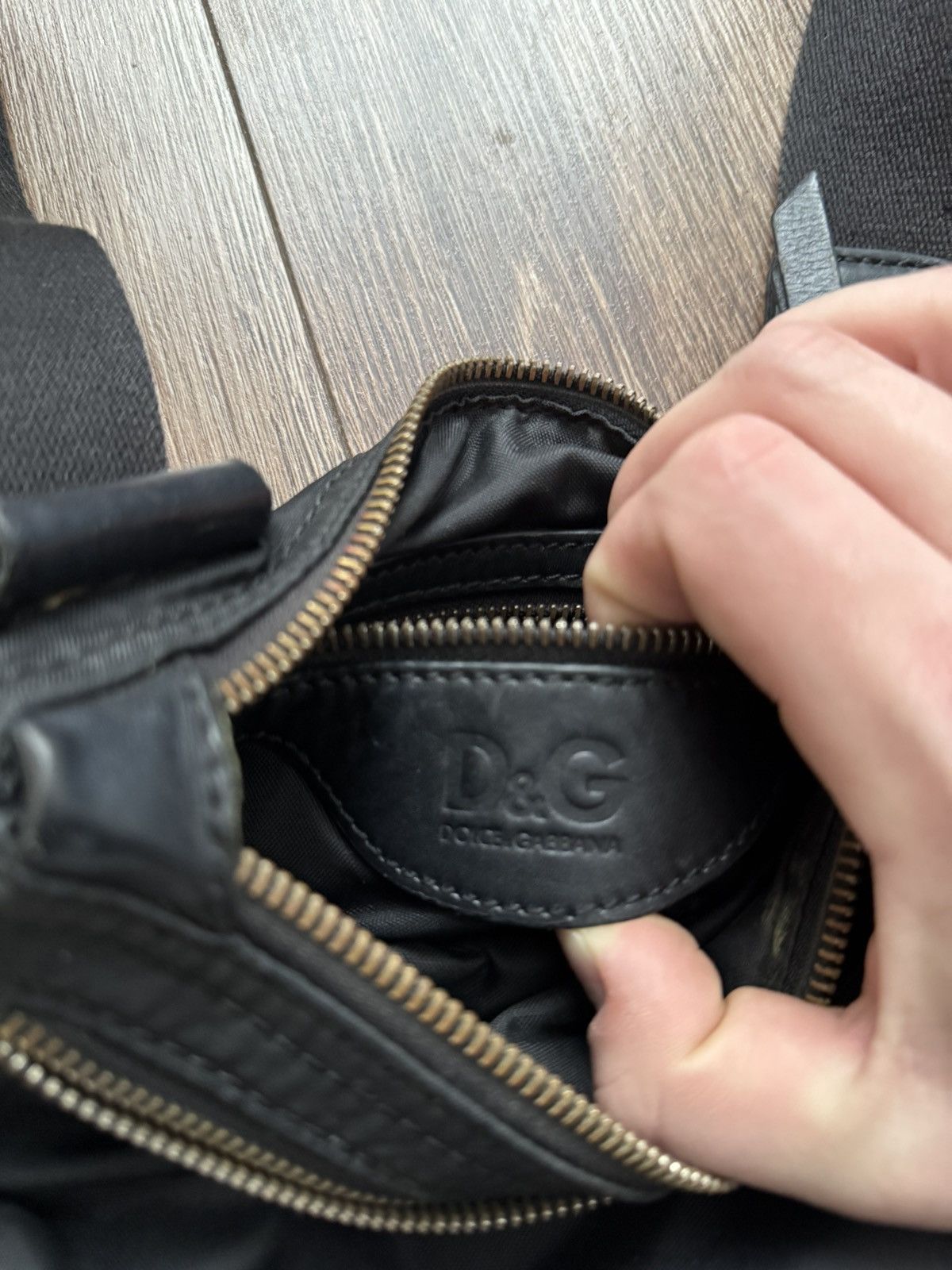 Dolce & Gabbana Dolce & Gabbana Shoulder Bag Logo Nylon Black Adjustable Leather Rare Size ONE SIZE - 9 Thumbnail