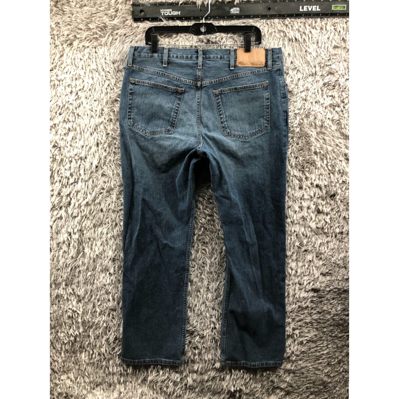Eddie Bauer Eddie Bauer Jeans Relaxed Straight 36x32 Mens Blue Medium Wash Comfort 5-Pocket Denim Belt Loops Modern Classic American Mens Jeans Size US 36 / EU 52 - 5 Thumbnail