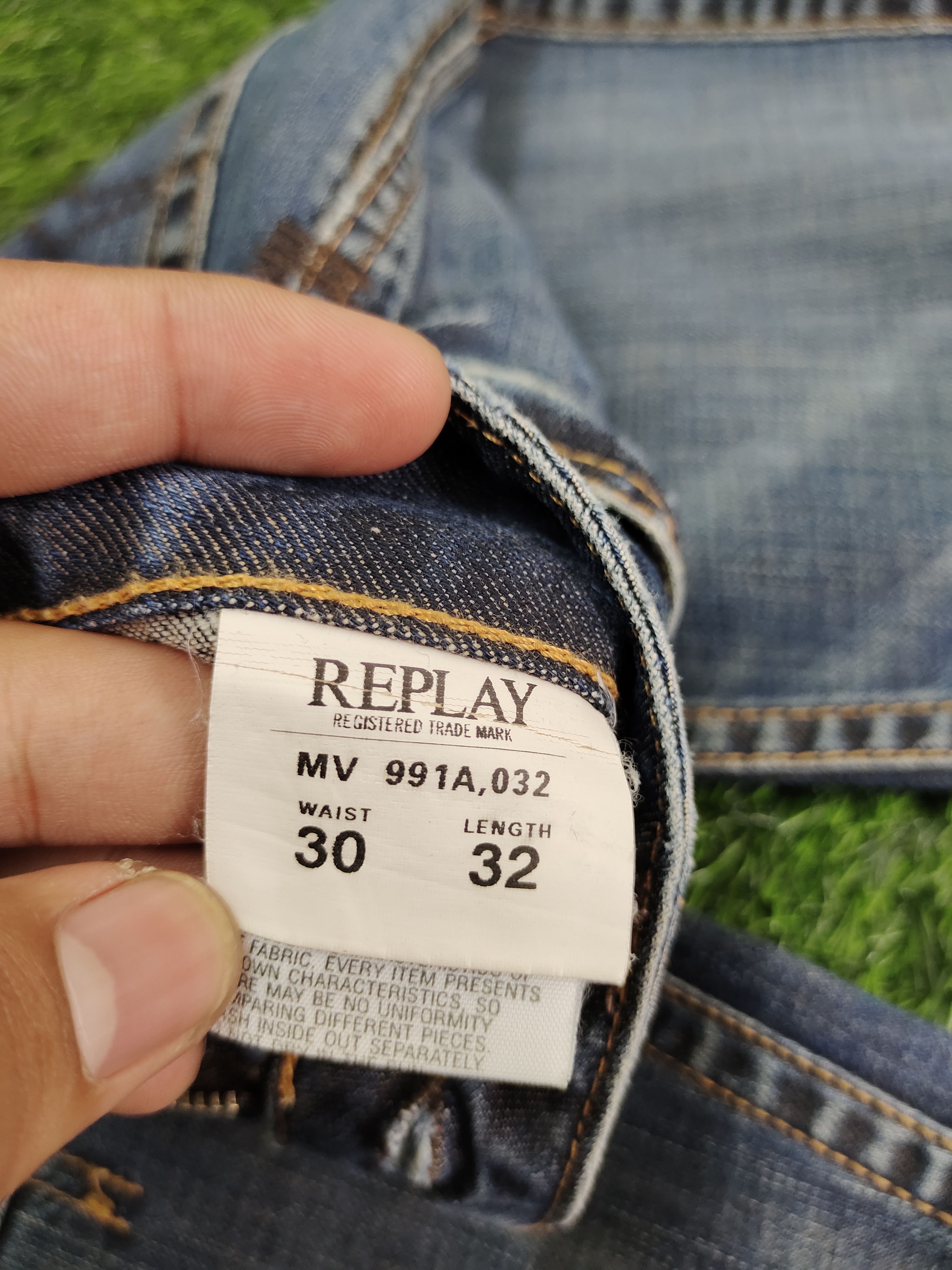 Replay Vintage Y2k Replay Spiral Cut Fatigue Denim Pants Size US 30 / EU 46 - 14 Thumbnail