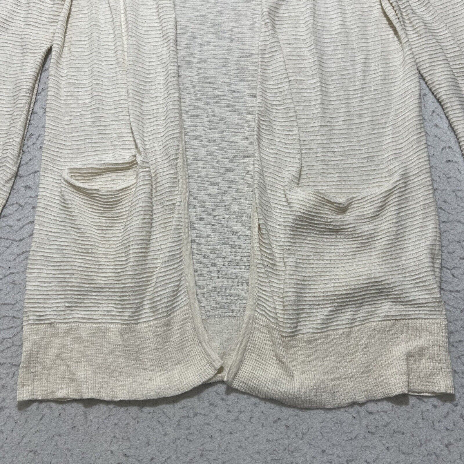 Madewell Madewell Cardigan Open Front Ivory Sweater With Pockets Size S / US 4 / IT 40 - 10 Thumbnail