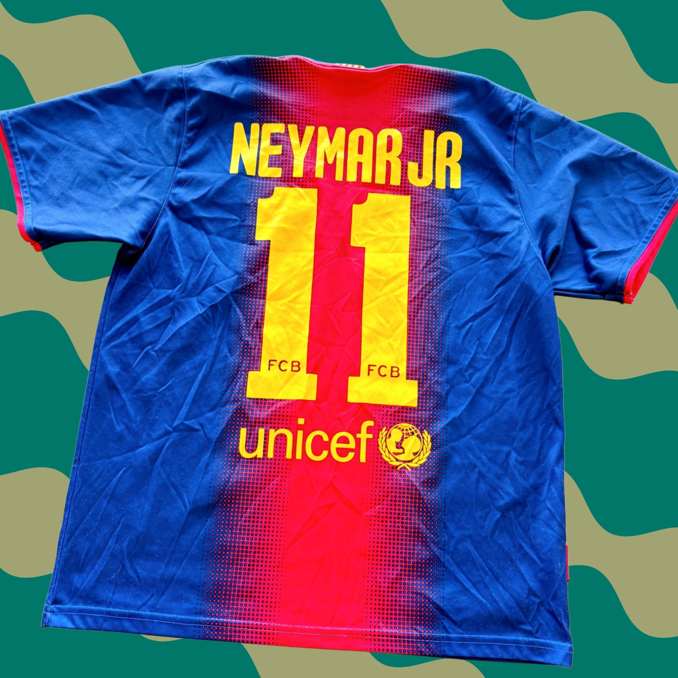 Vintage VINTAGE Neymar Jr Barcelona 2013 Home 11 Jersey Qatar Airways Medium Men M Black Size US M / EU 48-50 / 2 - 1 Thumbnail