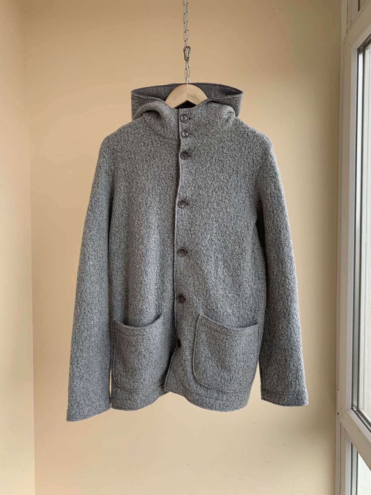 Other Phil Petter Wool Cotton Blend Hooded Button Jacket Size US L / EU 52-54 / 3 - 1 Thumbnail