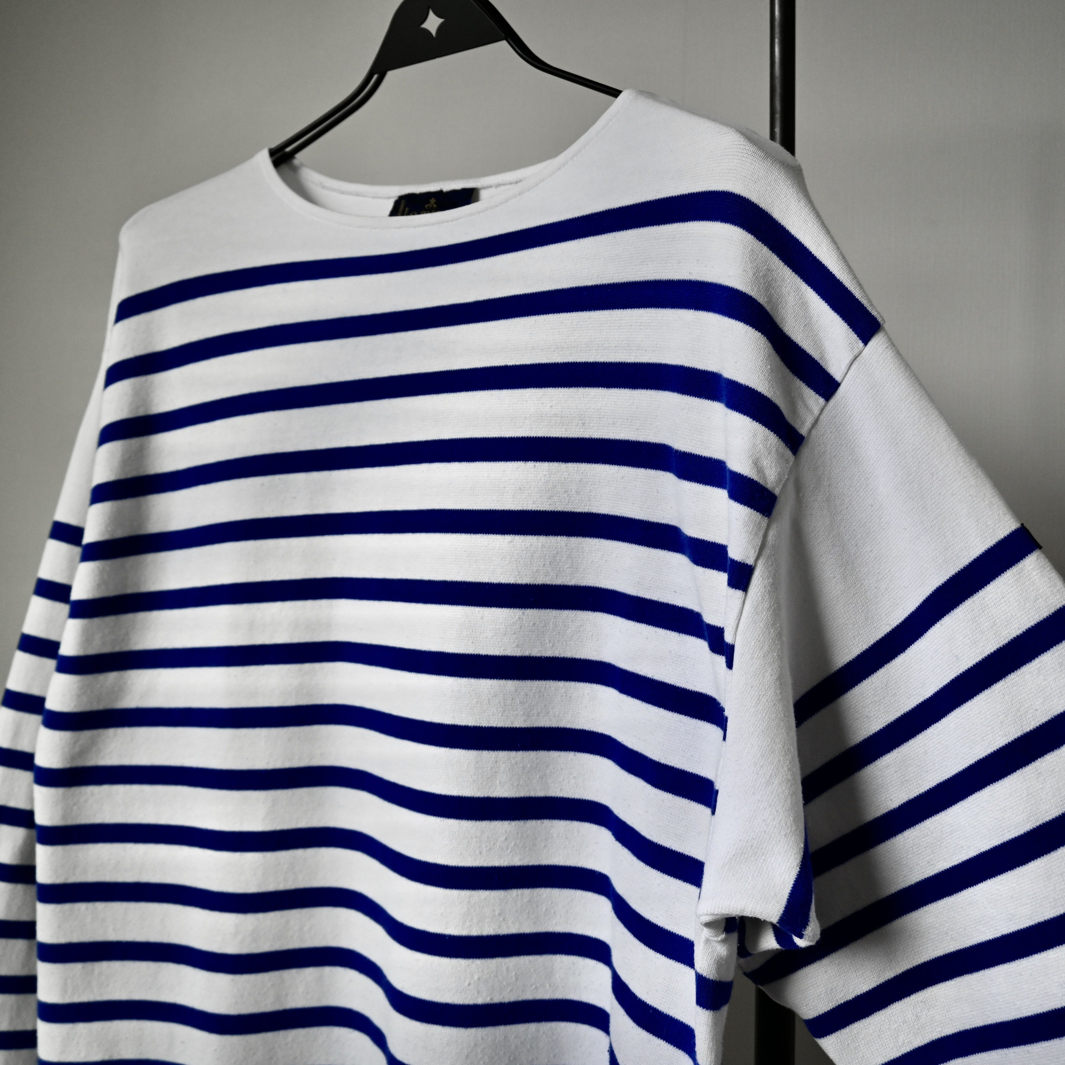 Vintage VTG 1990s Le Minor cotton sailor shirt, striped, T.5/XXL Size US XXL / EU 58 / 5 - 7 Thumbnail
