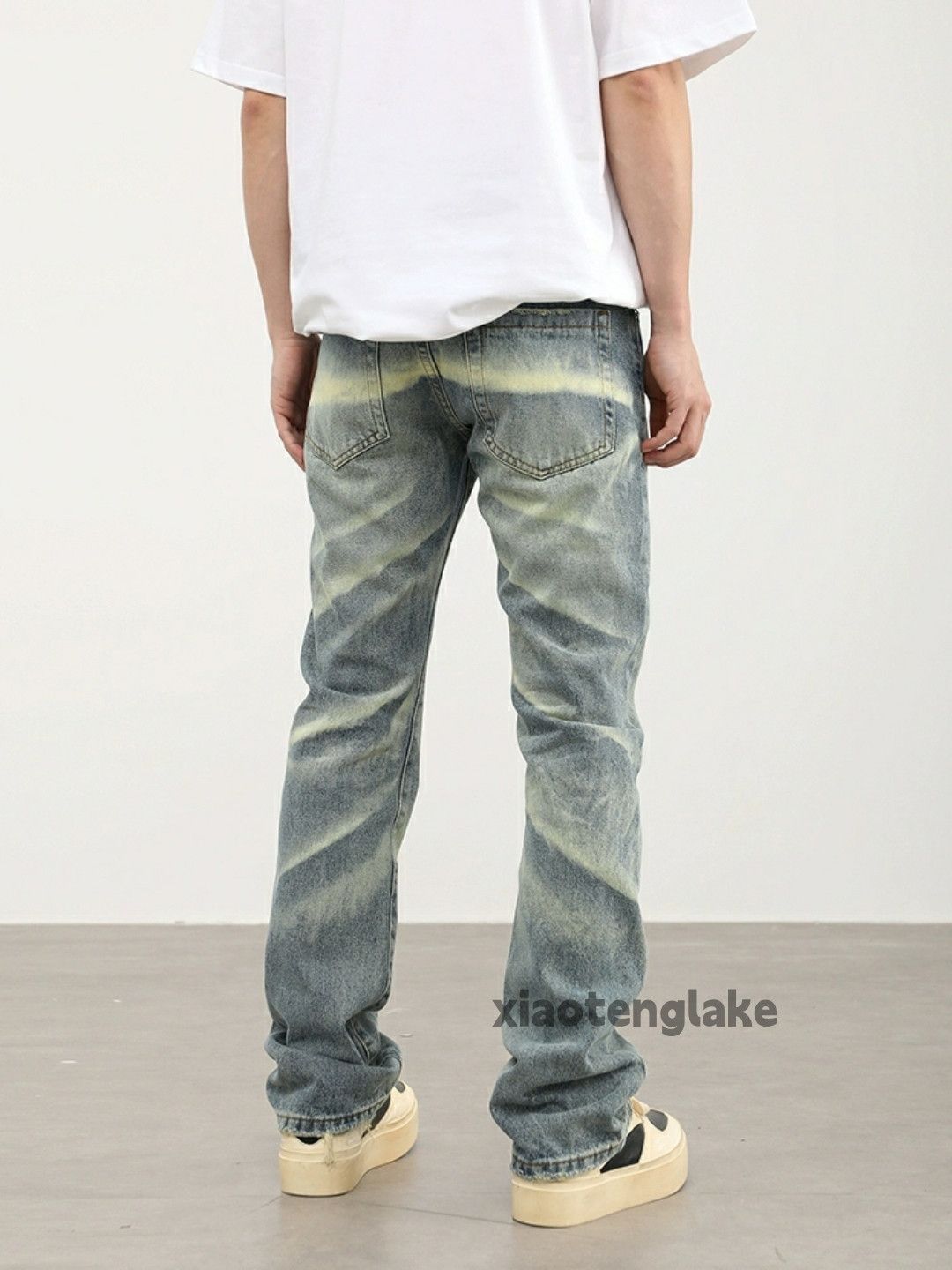 Jean × Vintage washed faded cleanfit skate hiphop flared jeans Size US 30 / EU 46 - 5 Thumbnail