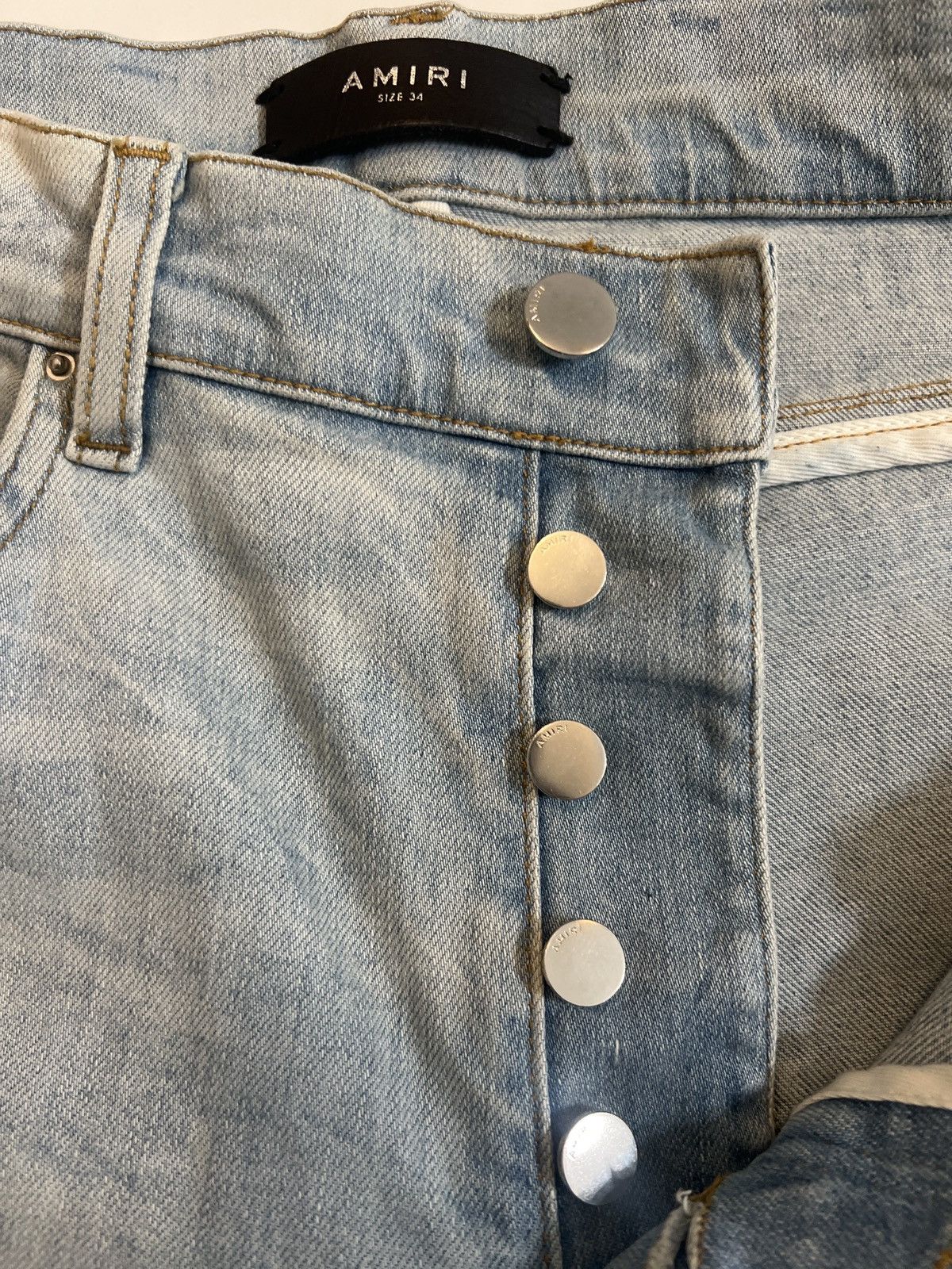 Amiri light blue amiri jeans Size US 34 / EU 50 - 3 Thumbnail
