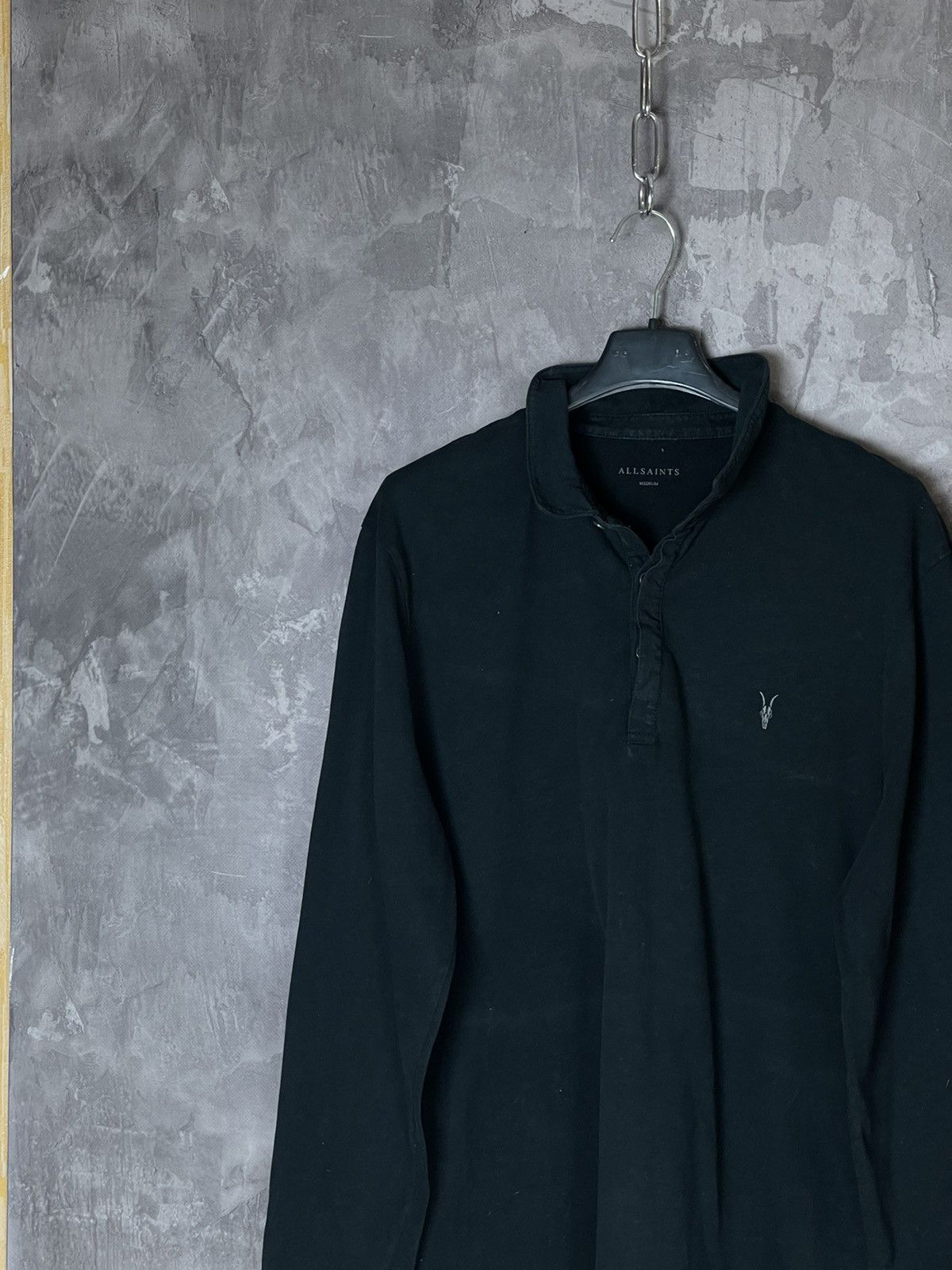 Other All Saints Merino Wool Knitted Long Sleeve Polo Jumper Size US M / EU 48-50 / 2 - 3 Thumbnail
