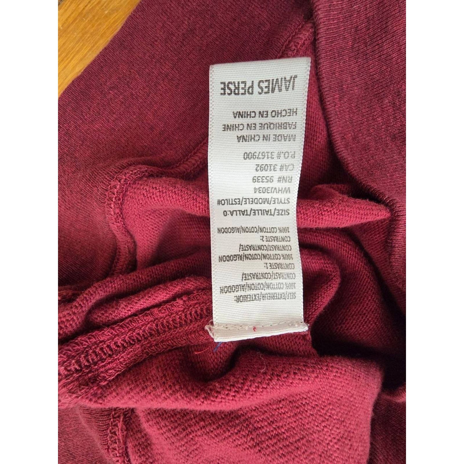 James Perse James Perse Sweatshirt Red Burgundy Size 0 A001257 Size US XS / EU 42 / 0 - 6 Thumbnail